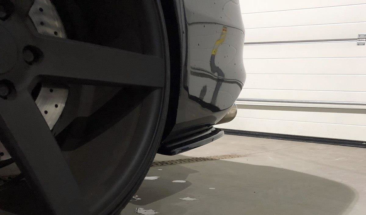 Heck Ansatz Flaps Diffusor für Audi S4 B8 FL schwarz Hochglanz