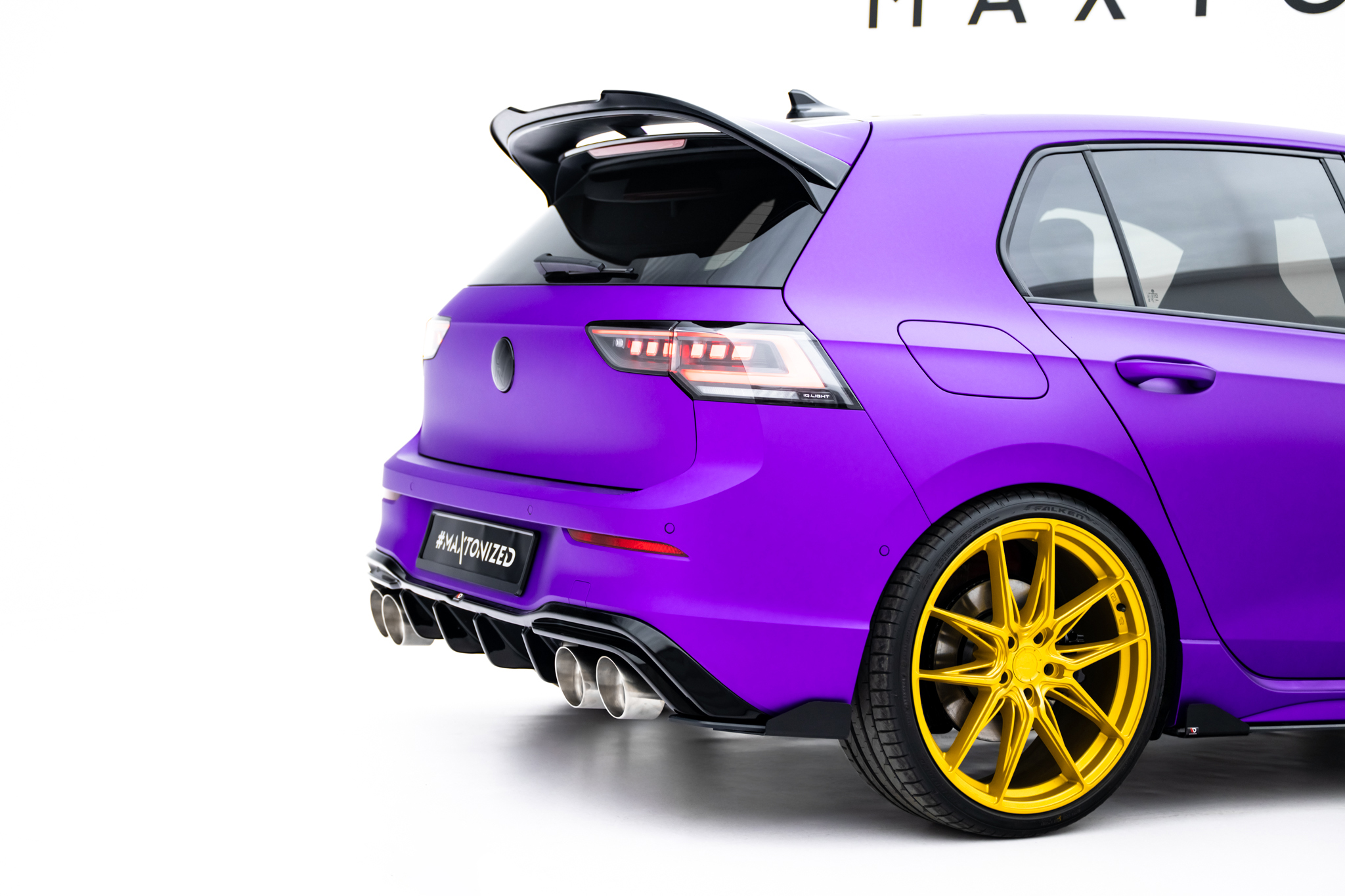 Street Pro Heck Ansatz Flaps V.2 passend für V.2 passend für VW Golf R Hatchback Mk8 / Mk8 FL schwarz Hochglanz