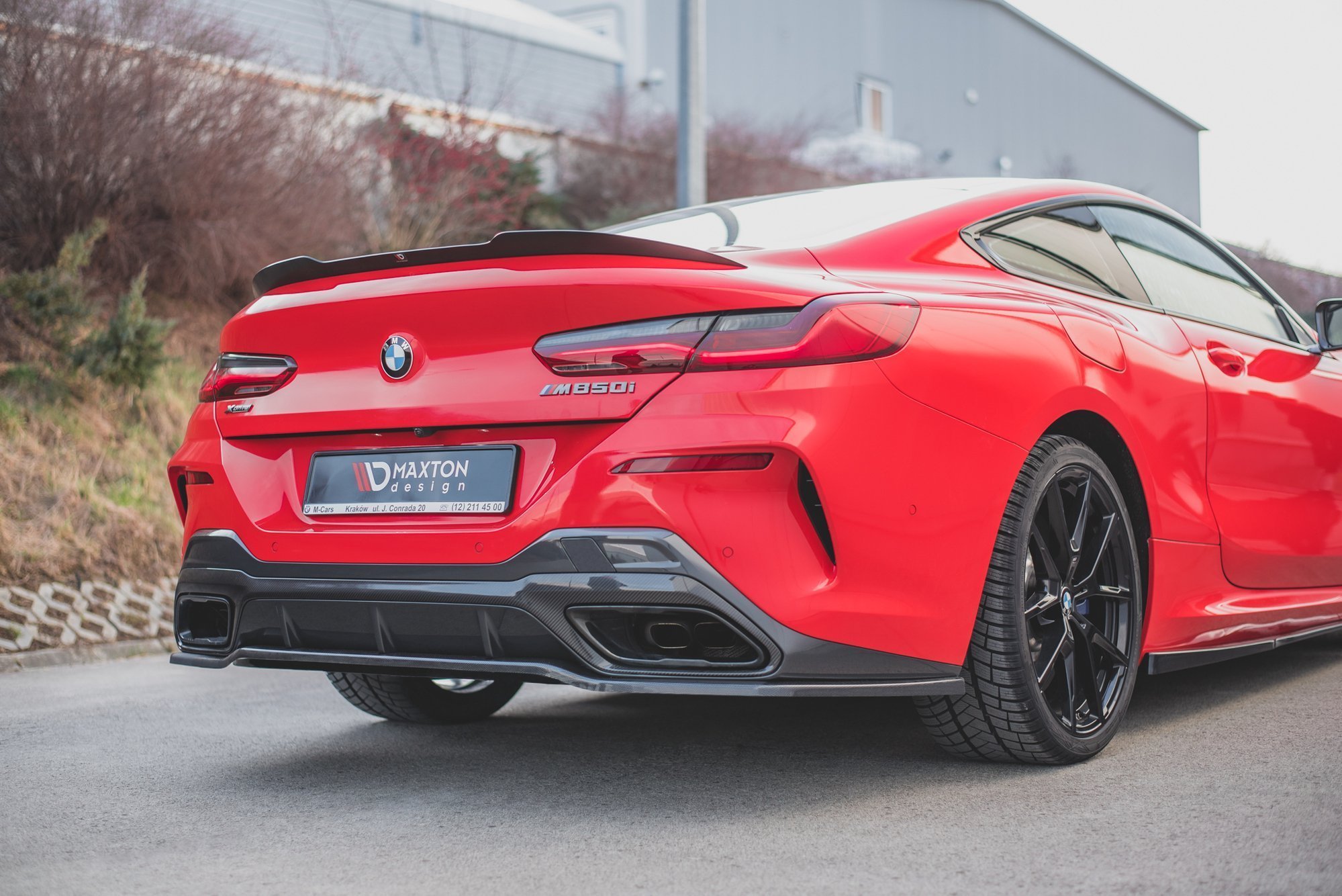 Mittlerer Diffusor Heck Ansatz für BMW 8 Coupe M-Paket G15 Carbon Look