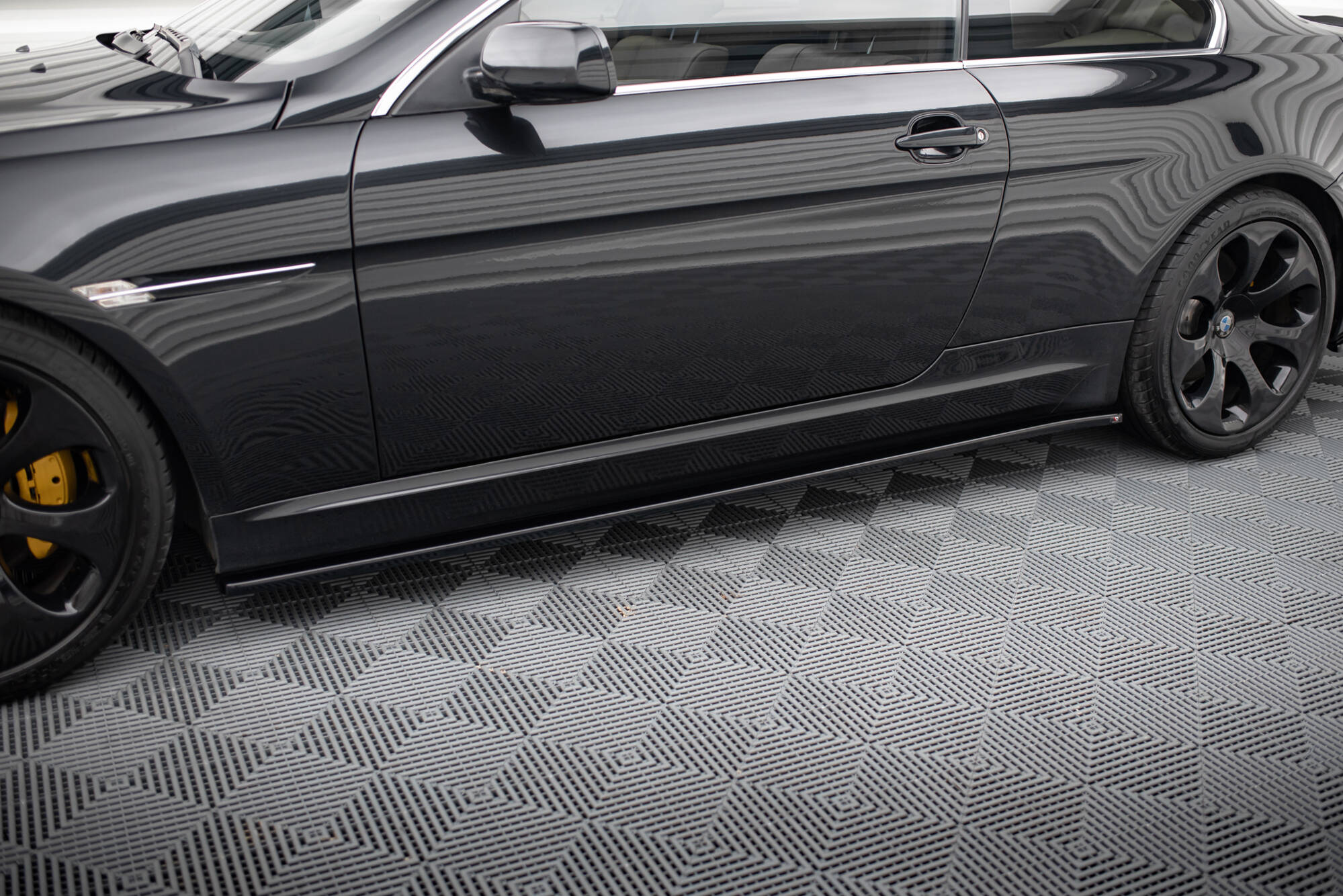 Street+ Seitenschweller Leisten passend für BMW 6er Coupe E63 / Cabrio E64 schwarz Hochglanz