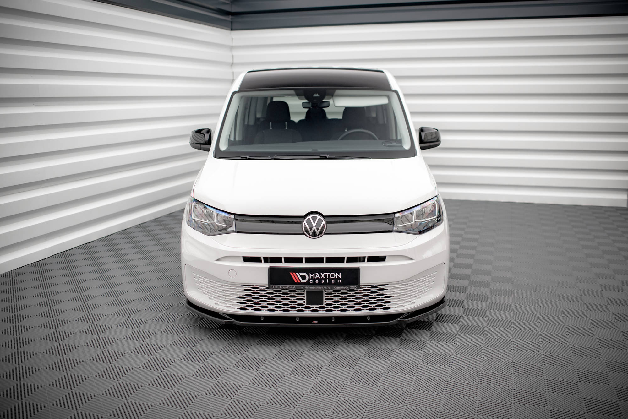 Street+ Spoilerlippe Front Ansatz V.1 passend für VW Caddy Mk5 schwarz Hochglanz
