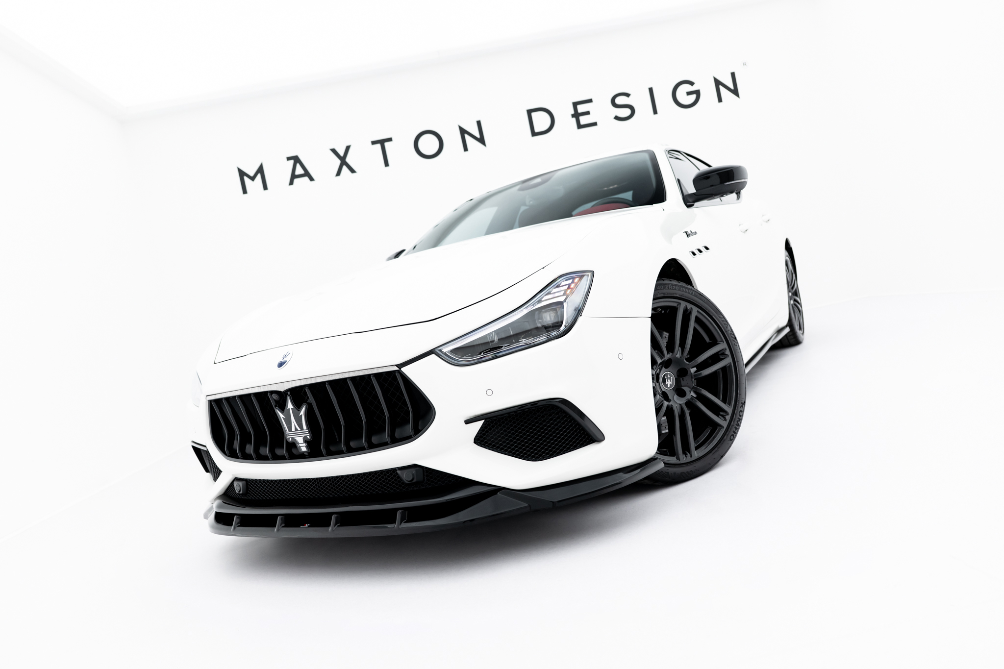 Frontlippe passend für Maserati Ghibli Modena Mk3 FL schwarz Hochglanz
