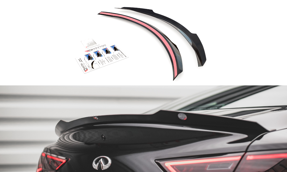 Heckspoiler Lippe passend für Infiniti Q60 S Mk2 schwarz Hochglanz