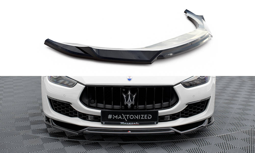 Frontlippe V.2 passend für Maserati Ghibli Mk3 FL schwarz Hochglanz