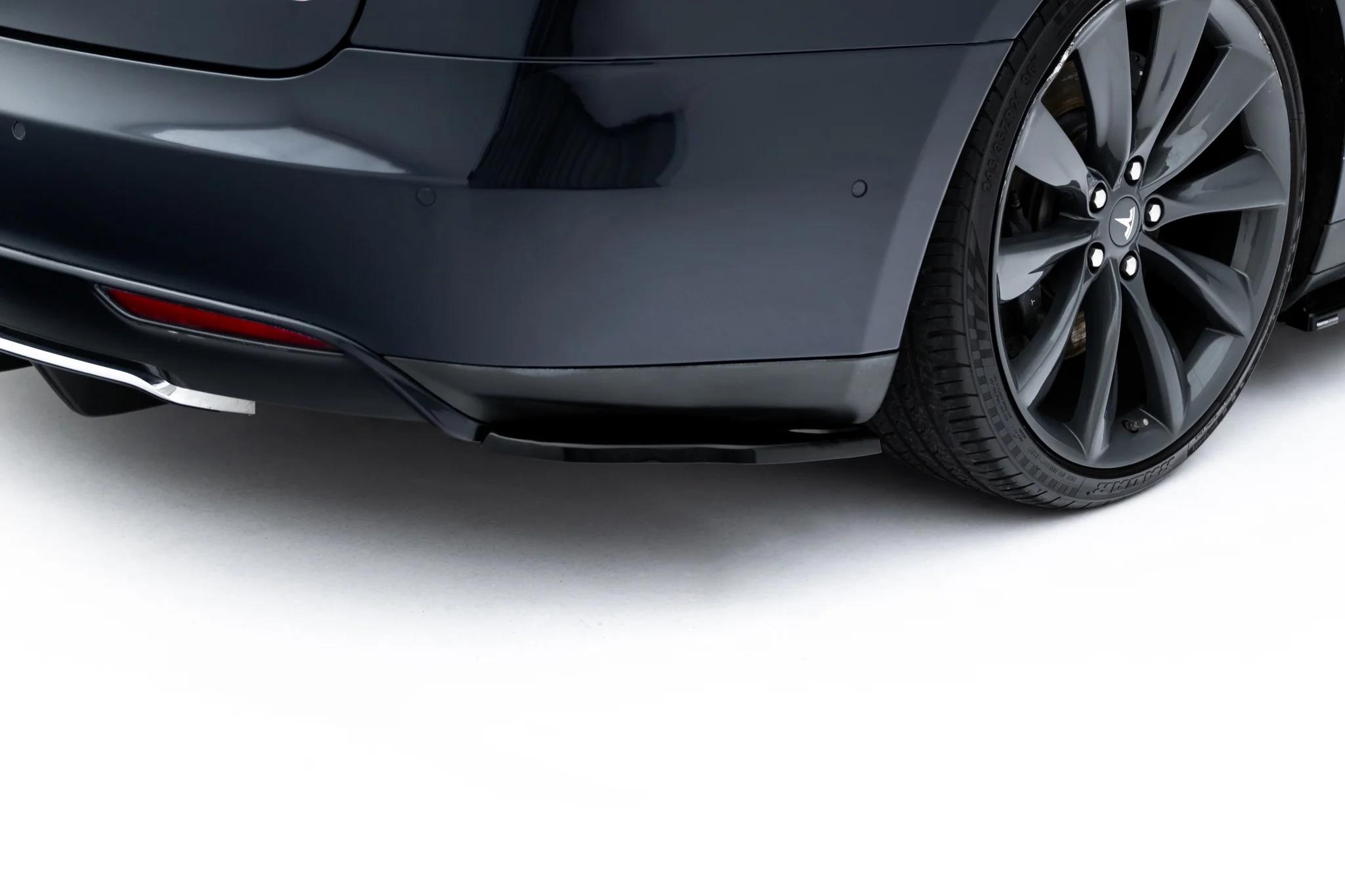 Diffusor Flaps V.2 passend für Tesla Model S Mk1 schwarz Hochglanz