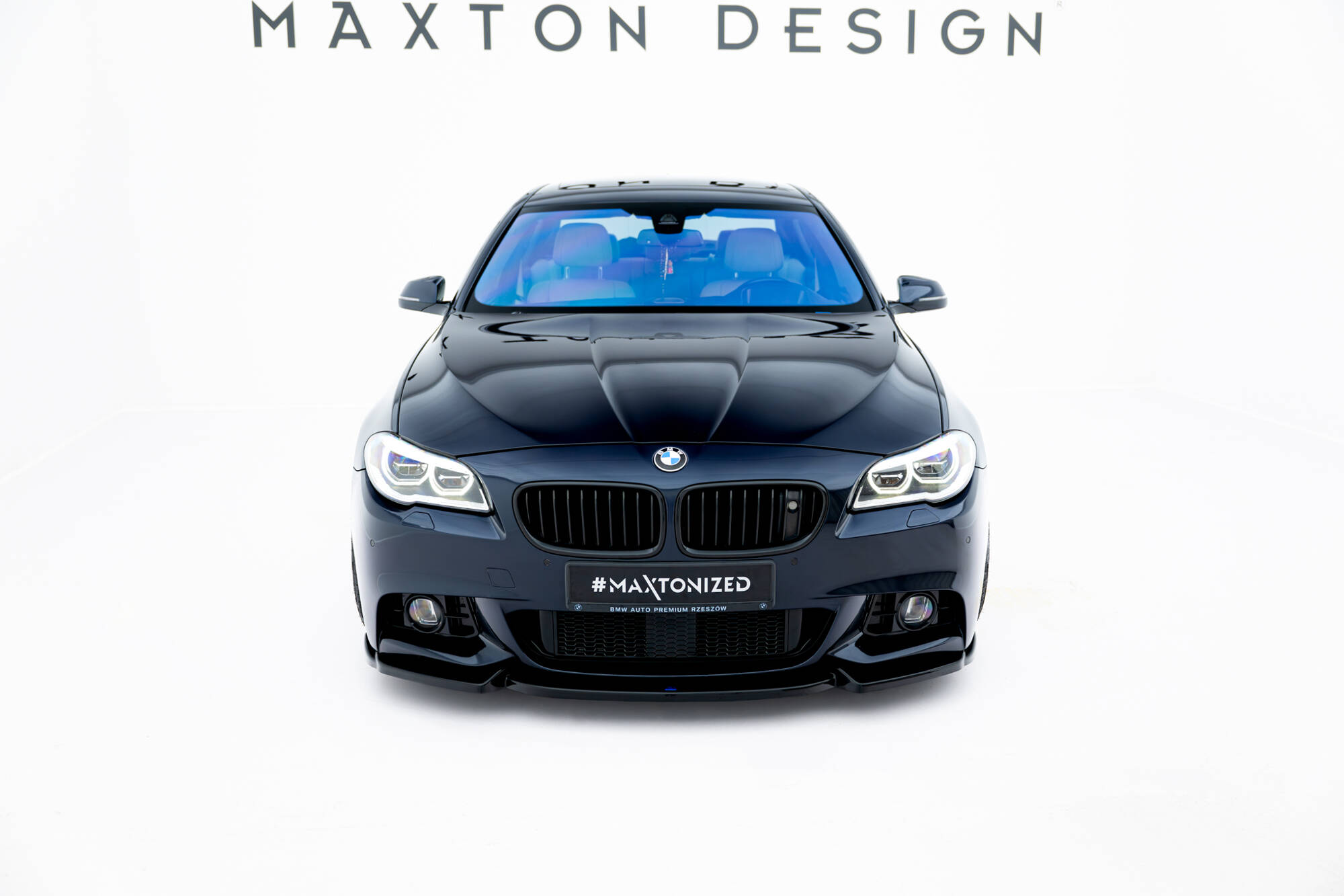 Street+ Spoilerlippe Front Ansatz V.3 passend für BMW 5er F10/F11 M-Paket schwarz Hochglanz