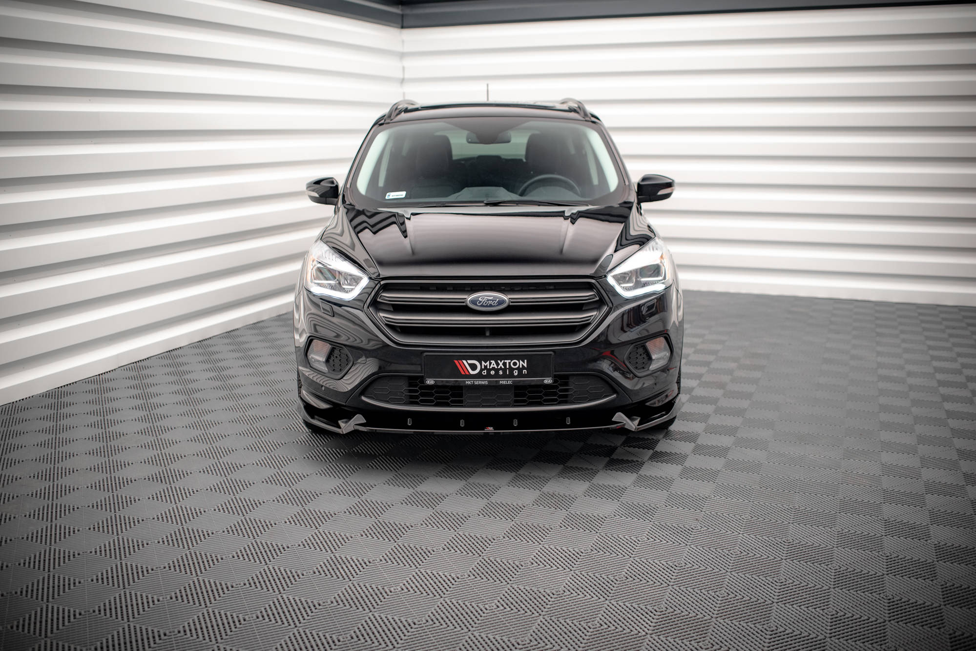 Street+ Spoilerlippe Front Ansatz V.2 passend für Ford Escape ST-Line Mk3 schwarz Hochglanz