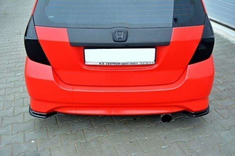 Street+ Heck Ansatz Flaps passend für Honda JAZZ MK1 schwarz Hochglanz