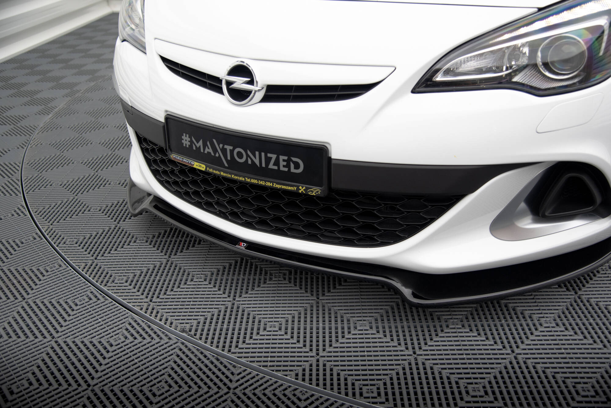 Street+ Spoilerlippe Front Ansatz passend für Opel Astra J OPC/VXR schwarz Hochglanz