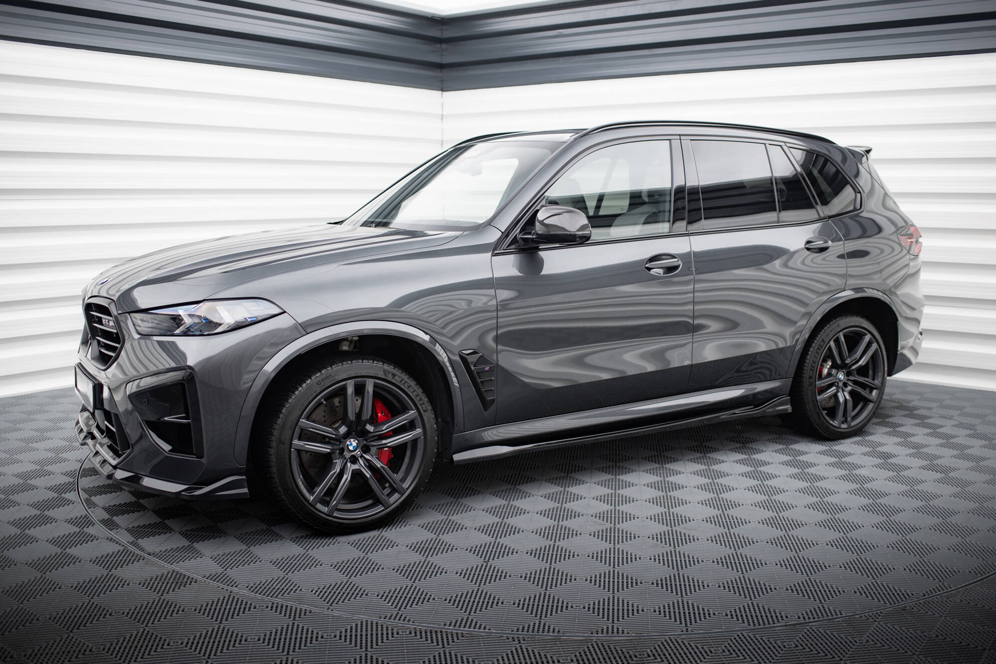 Street+ Seitenschweller Leisten passend für BMW X5 M F95 / F95 FL schwarz Hochglanz