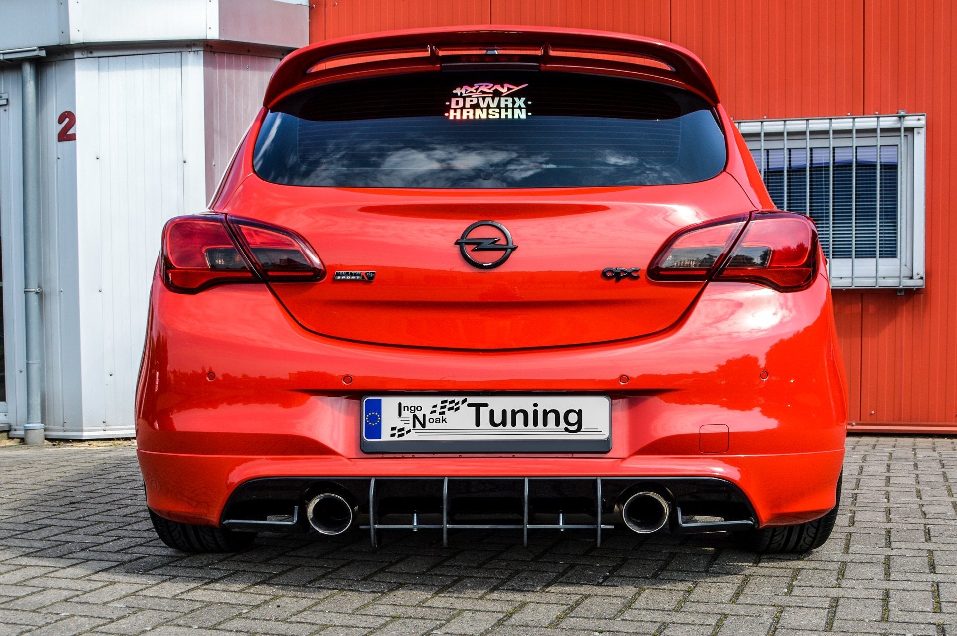 Gefräster Heckansatz mit Finnen V2 für Opel Corsa E OPC