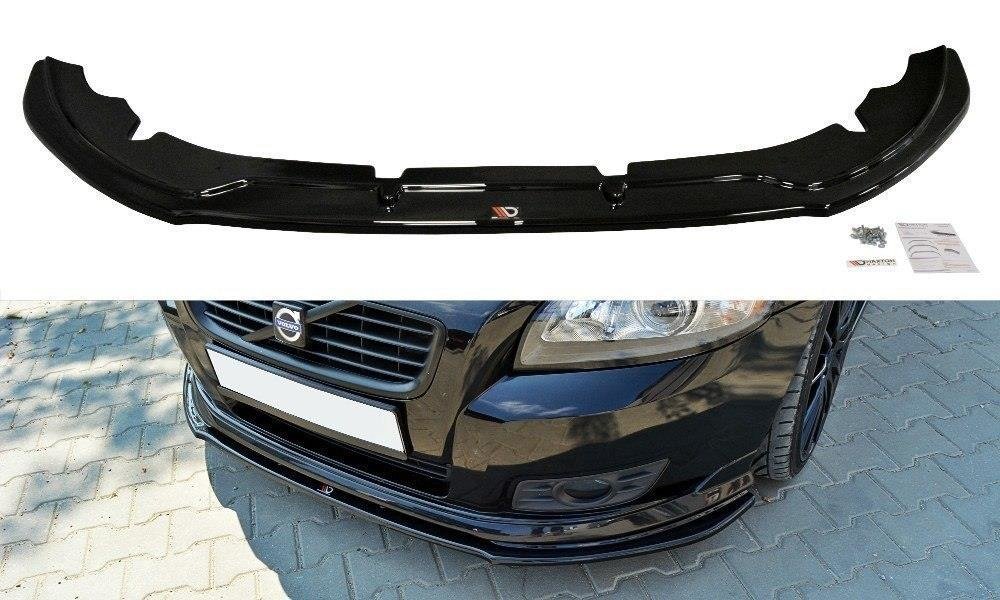 Street+ Spoilerlippe Front Ansatz V.1 passend für Volvo V50F R-DESIGN schwarz Hochglanz