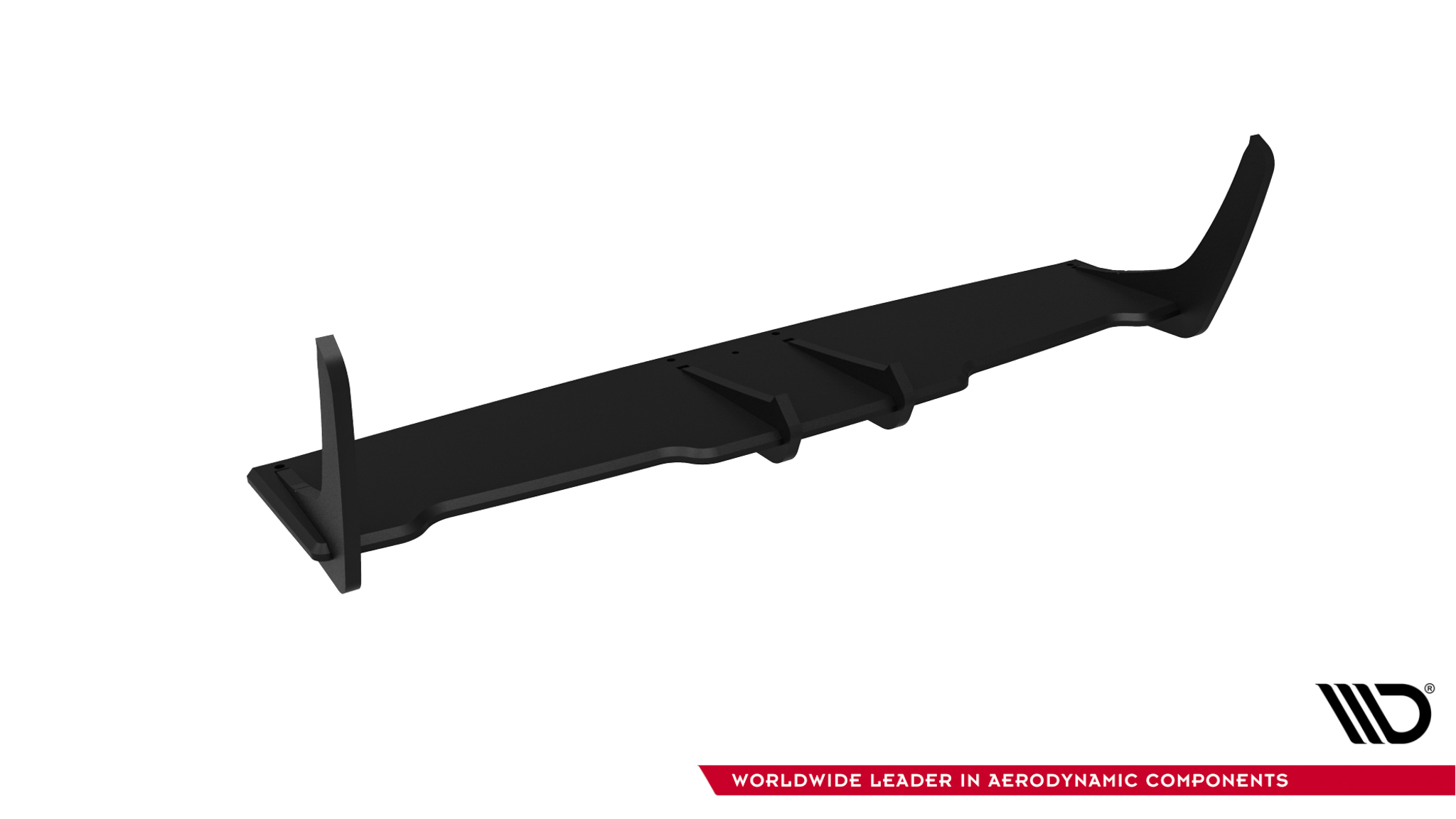 Heckansatz Diffusor passend für ABARTH 500 Mk1 schwarz rot