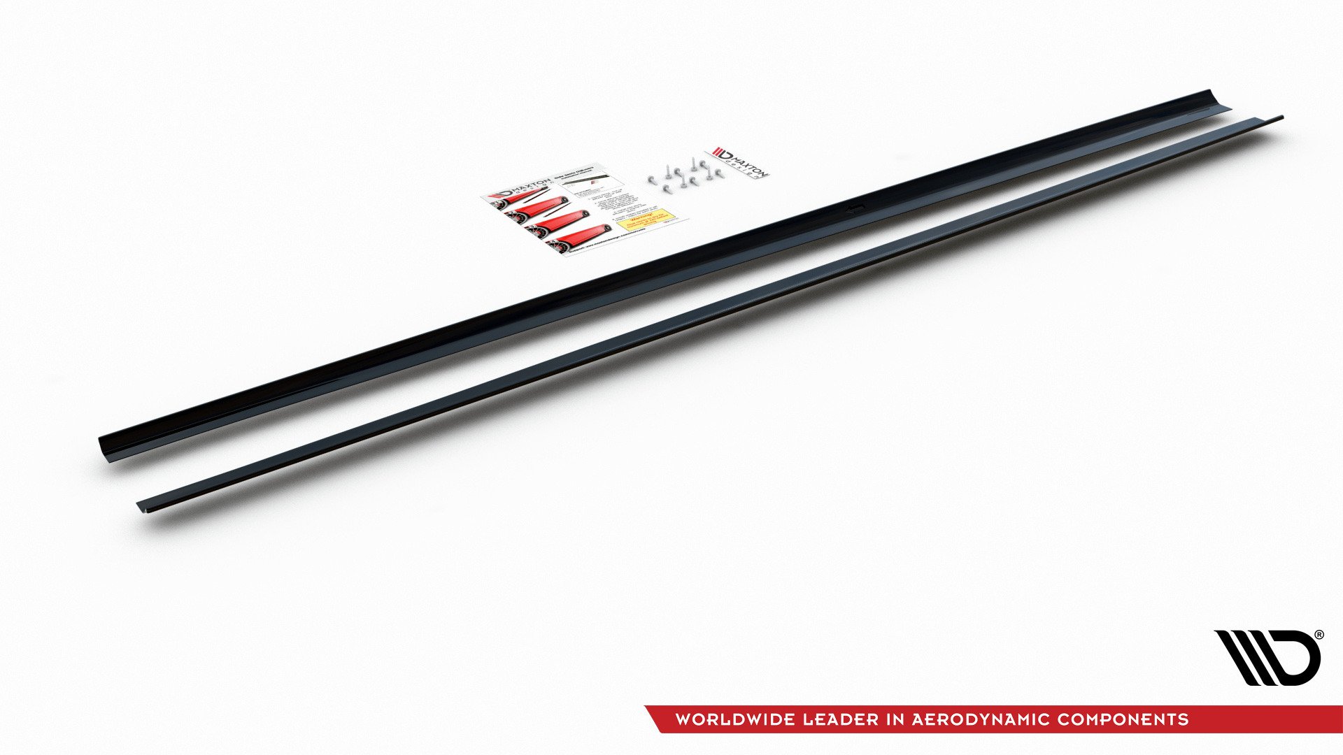 Side Skirts Diffusers VW Polo GTI / R-line Mk6 schwarz Hochglanz