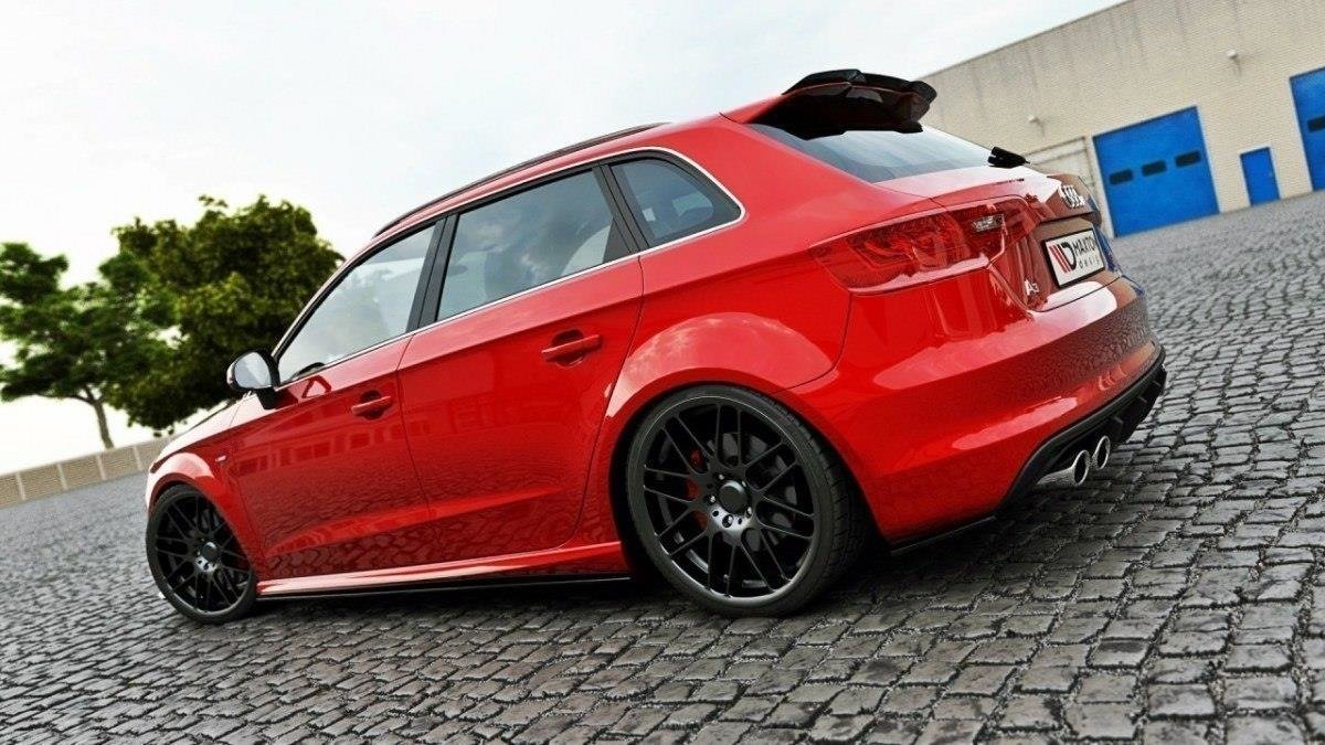 Spoiler CAP für Audi S3 / A3 S-Line Hatchback / Sportback 8V / 8V Facelift schwarz Hochglanz