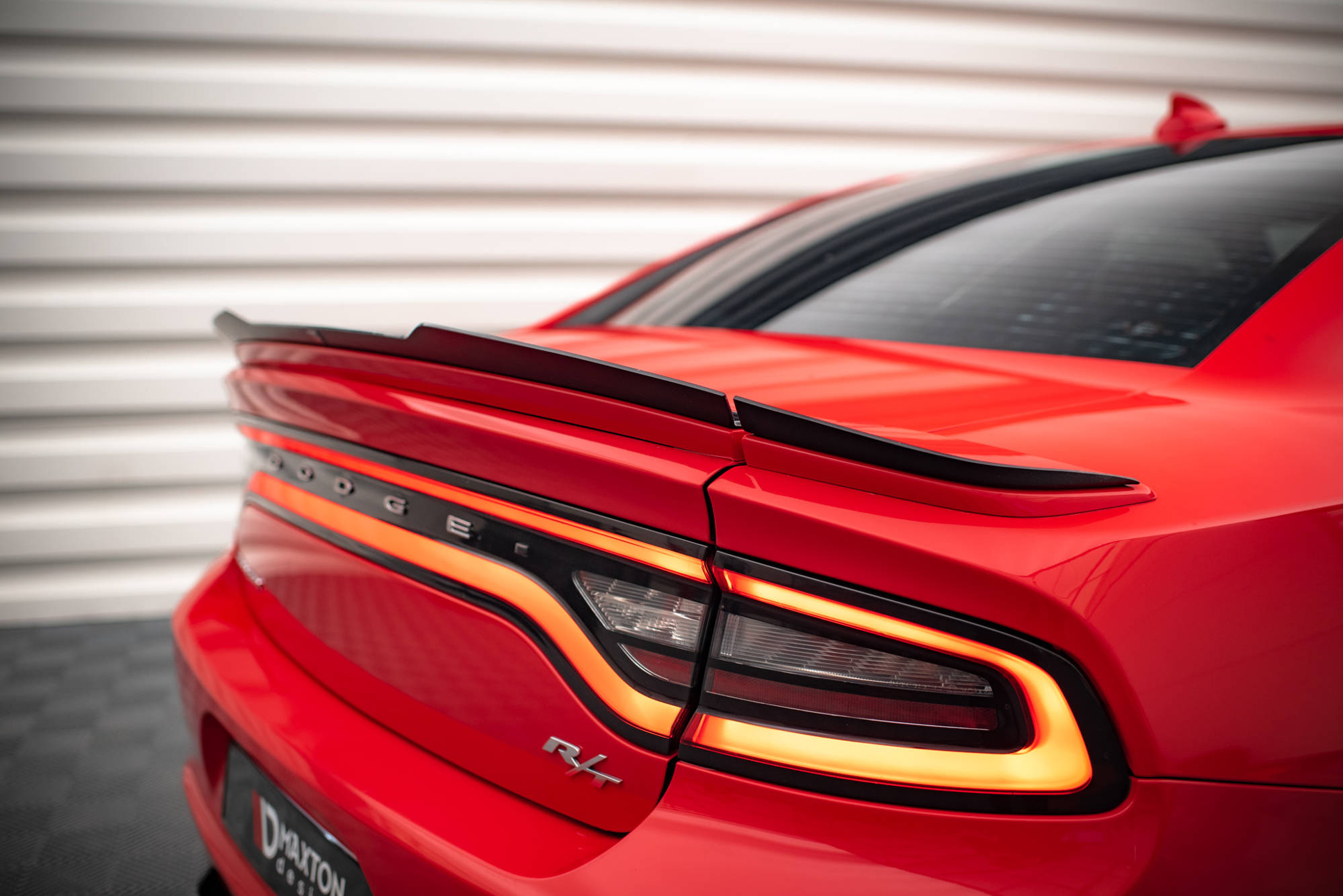 Heck Spoiler Aufsatz Abrisskante passend für Paket Dodge Charger RT Mk7 FL schwarz Hochglanz