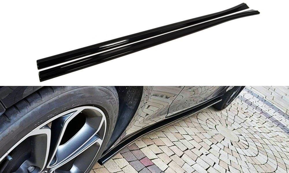 Street+ Seitenschweller Leisten passend für Opel Astra GTC J schwarz Hochglanz