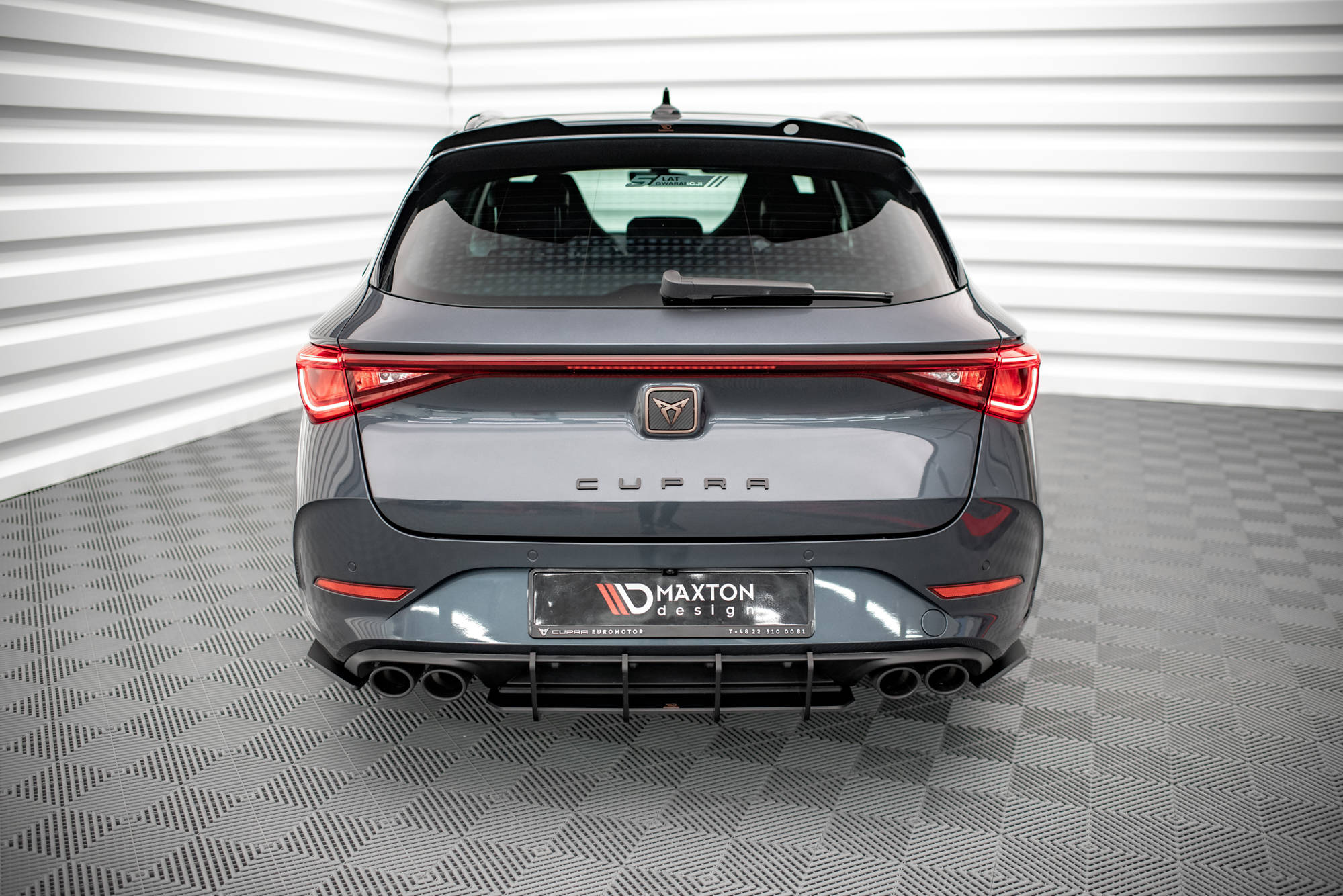 Diffusor Flaps passend für CUPRA Leon ST roter Kern