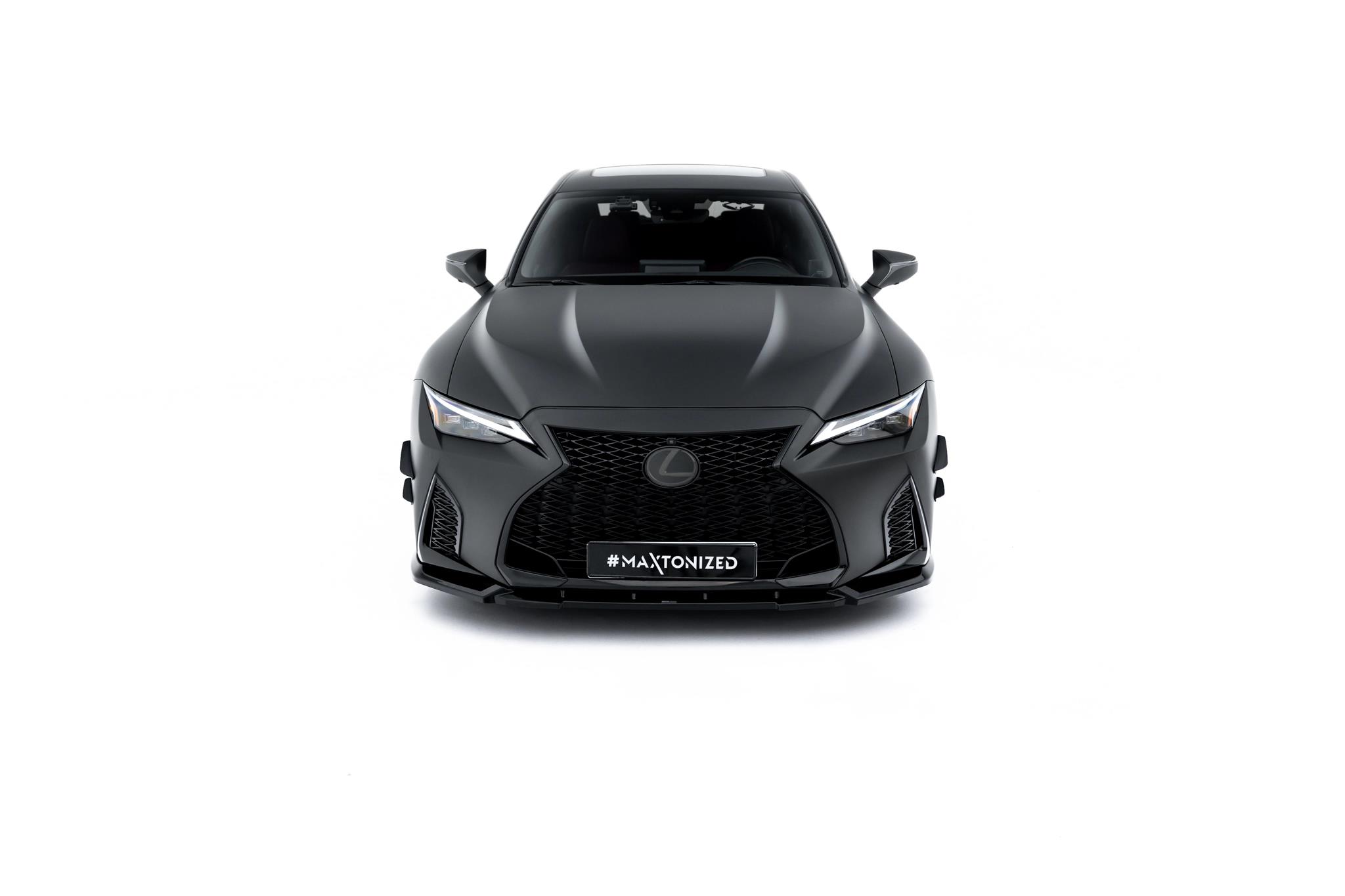 Frontlippe V.1 passend für Lexus IS 500 Mk3 Facelift 2 XE30 schwarz Hochglanz
