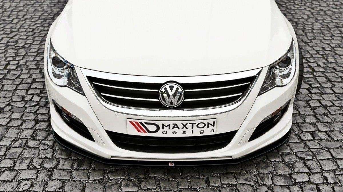 Front Ansatz für VW Passat CC R36 RLINE vor Facelift schwarz Hochglanz