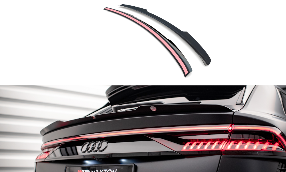 Unterer Heck Spoiler Aufsatz Abrisskante V.2 passend für Audi RSQ8 Mk1 FL schwarz Hochglanz