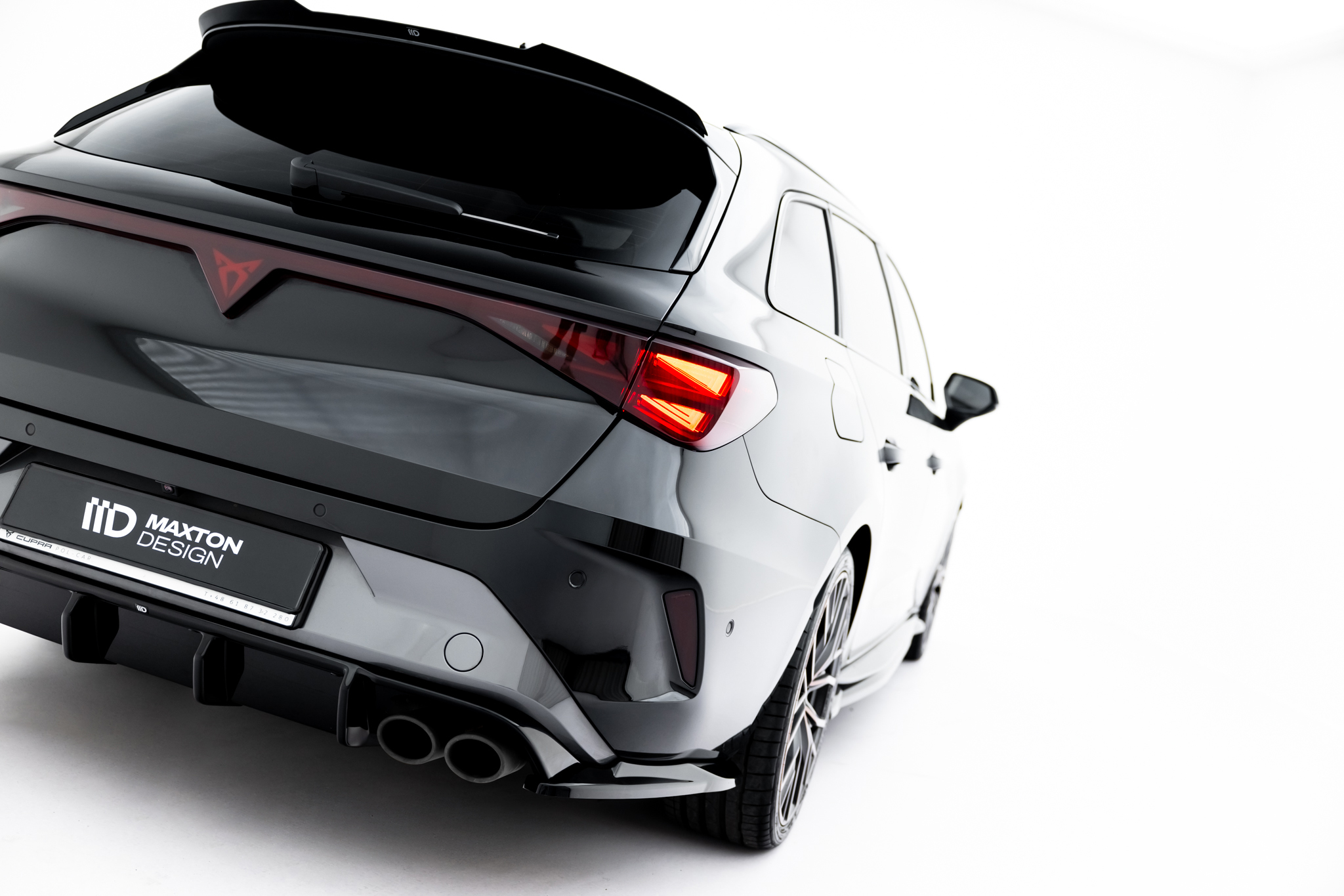 Diffusor Flaps V.5 passend für CUPRA Leon ST Mk1 FL schwarz Hochglanz