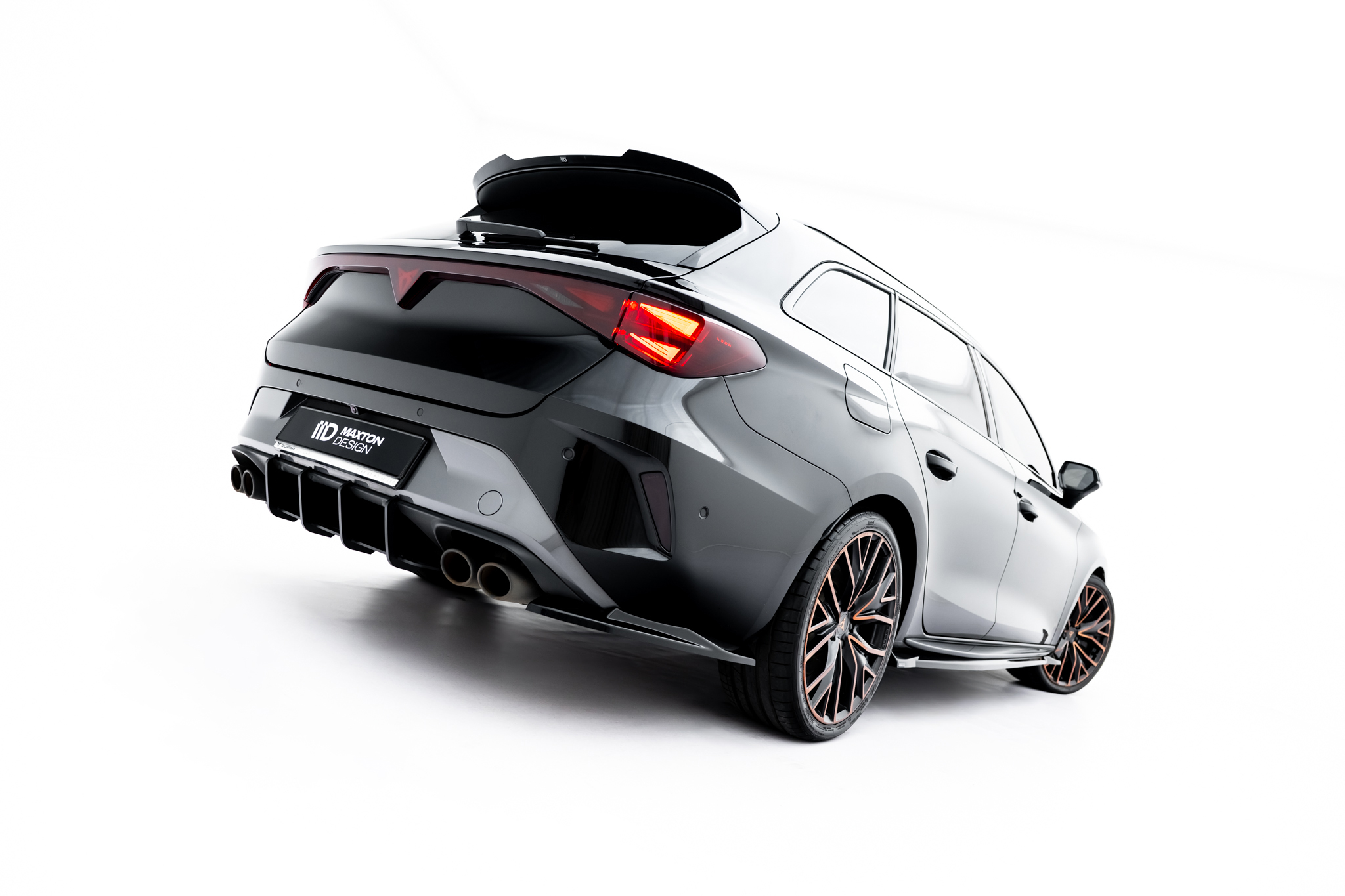 Diffusor Flaps V.4 passend für CUPRA Leon ST Mk1 FL schwarz Hochglanz