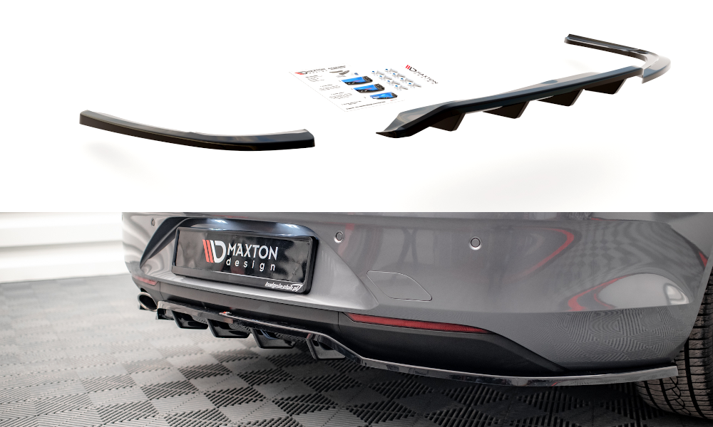 Street+ Mittlerer Diffusor RACE Heck Ansatz passend für Opel Insignia Mk2 schwarz Hochglanz