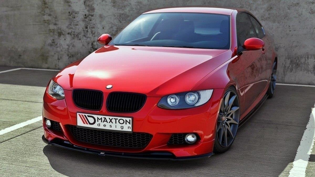 Street+ Spoilerlippe Front Ansatz passend für BMW 3er E92 M Paket vor FL schwarz Hochglanz