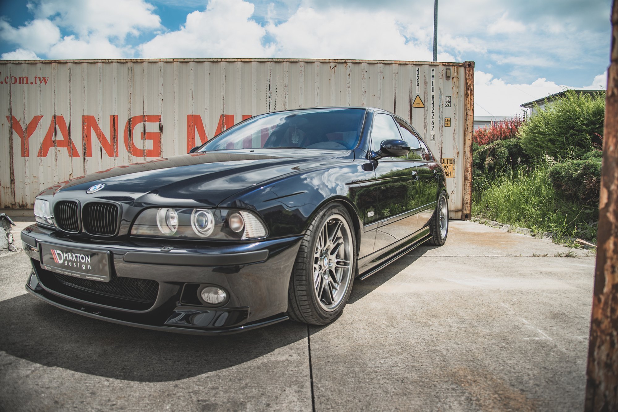 Street+ Seitenschweller Leisten passend für BMW M5 / 5 M-Paket E39 schwarz Hochglanz