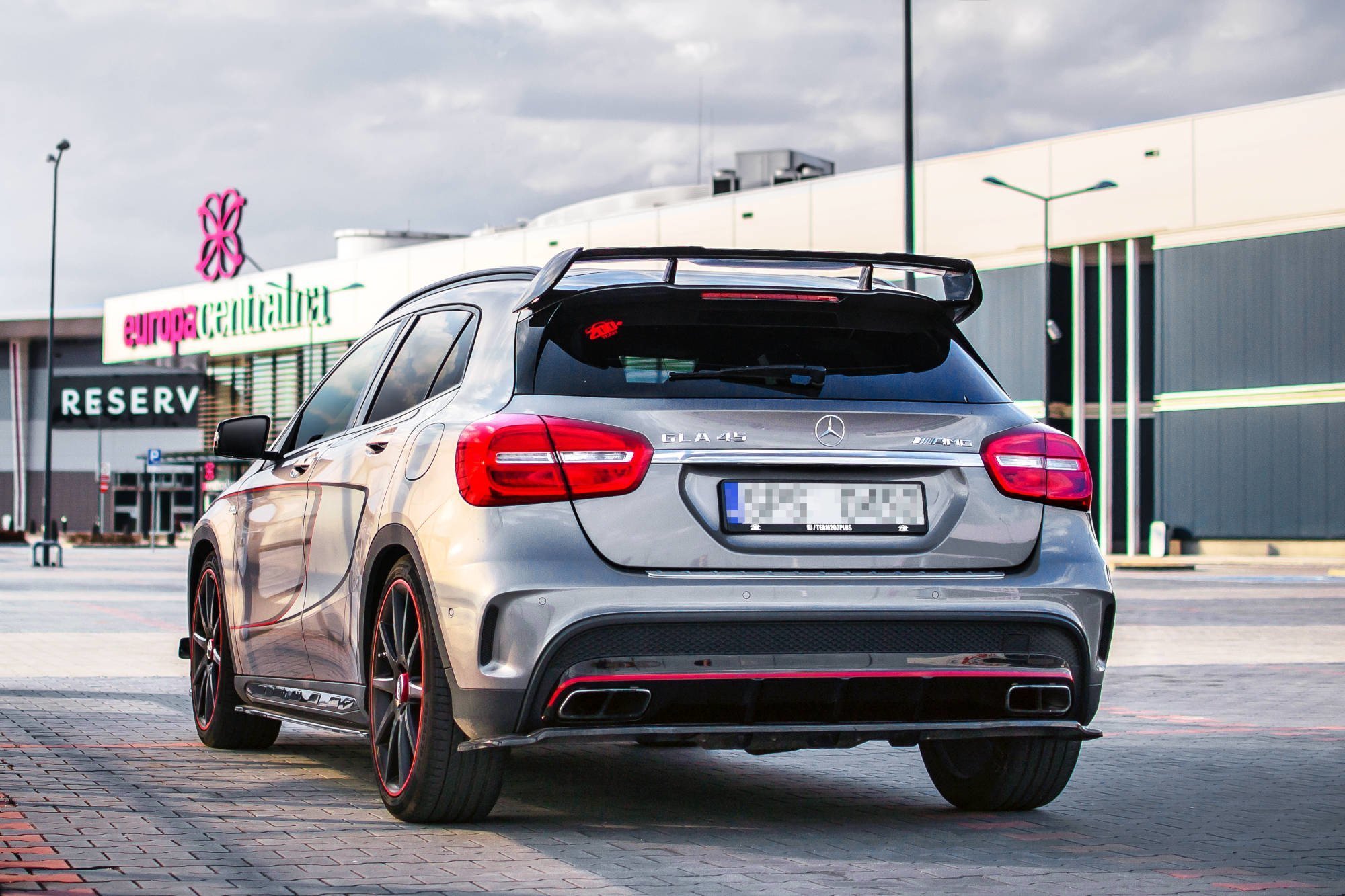 Seitenschweller Ansatz für Mercedes GLA 45 AMG SUV X156 vor Facelift Carbon Look
