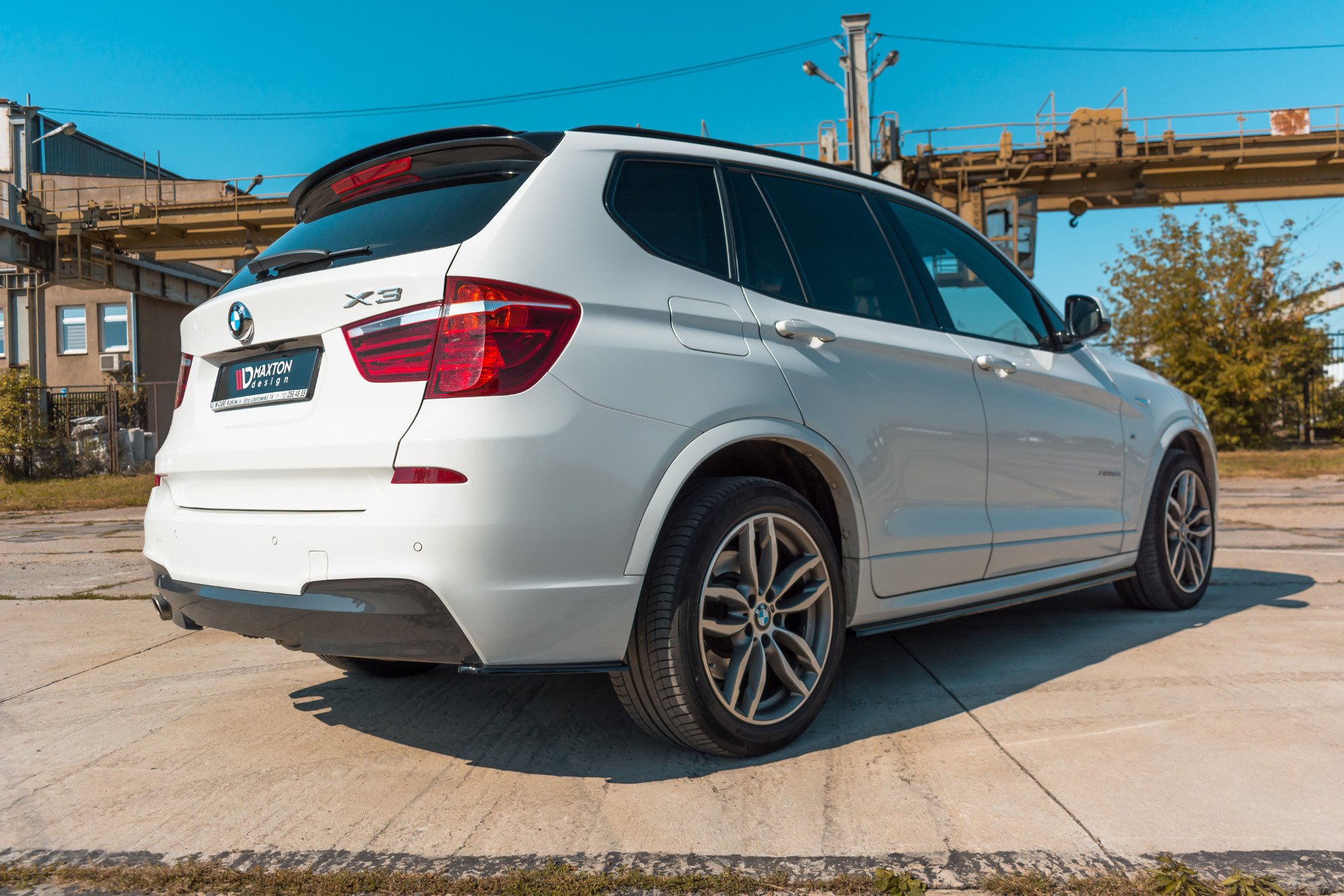 Spoiler CAP für BMW X3 M-Paket F25 Facelift schwarz Hochglanz