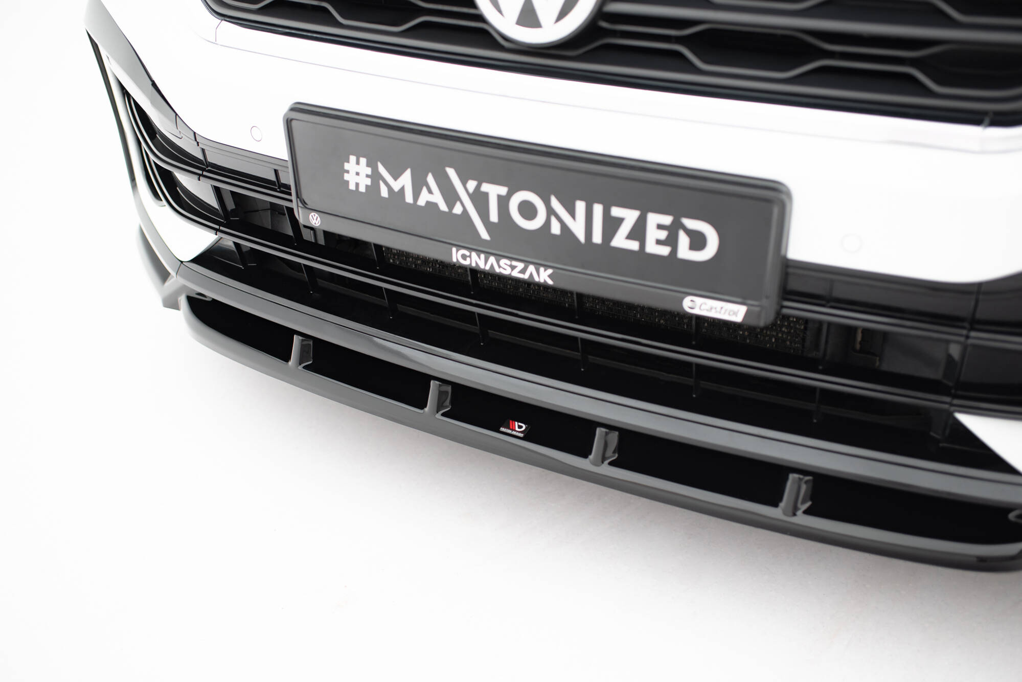 Street+ Spoilerlippe Front Ansatz passend für VW T-Roc R Mk1 schwarz Hochglanz