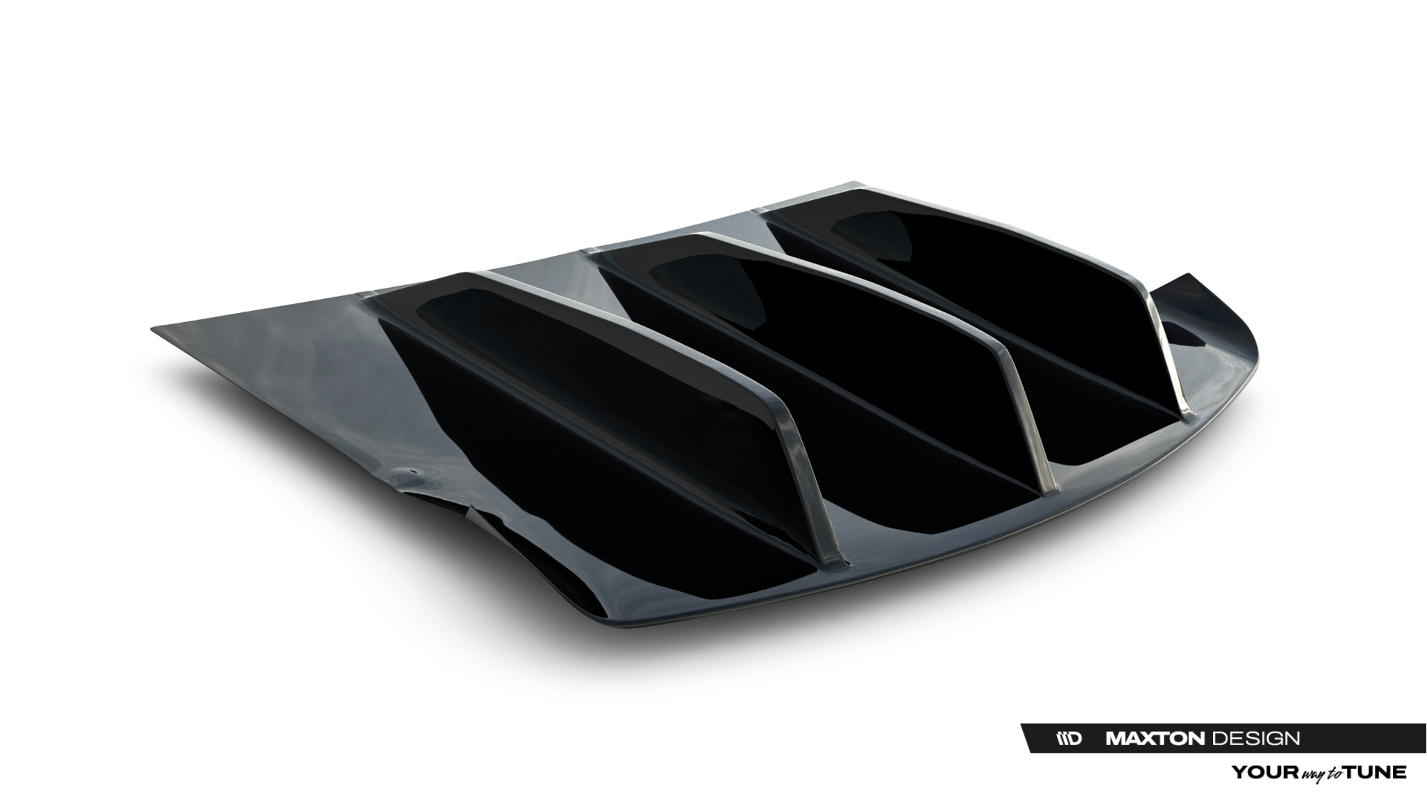 Heckansatz Diffusor passend für Tesla Model S Mk1 schwarz Hochglanz