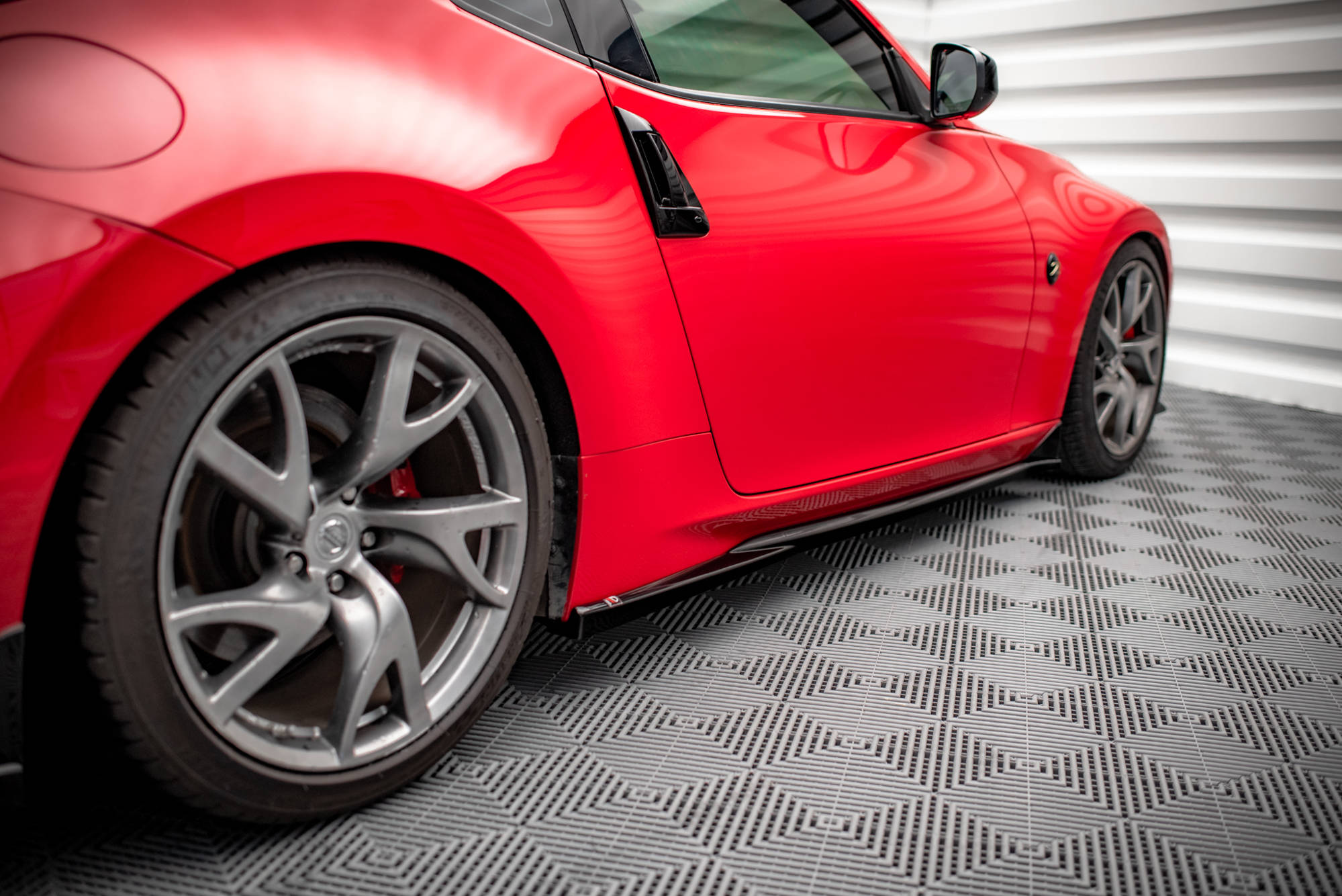 Street+ Seitenschweller Leisten V.2 passend für Nissan 370Z schwarz Hochglanz