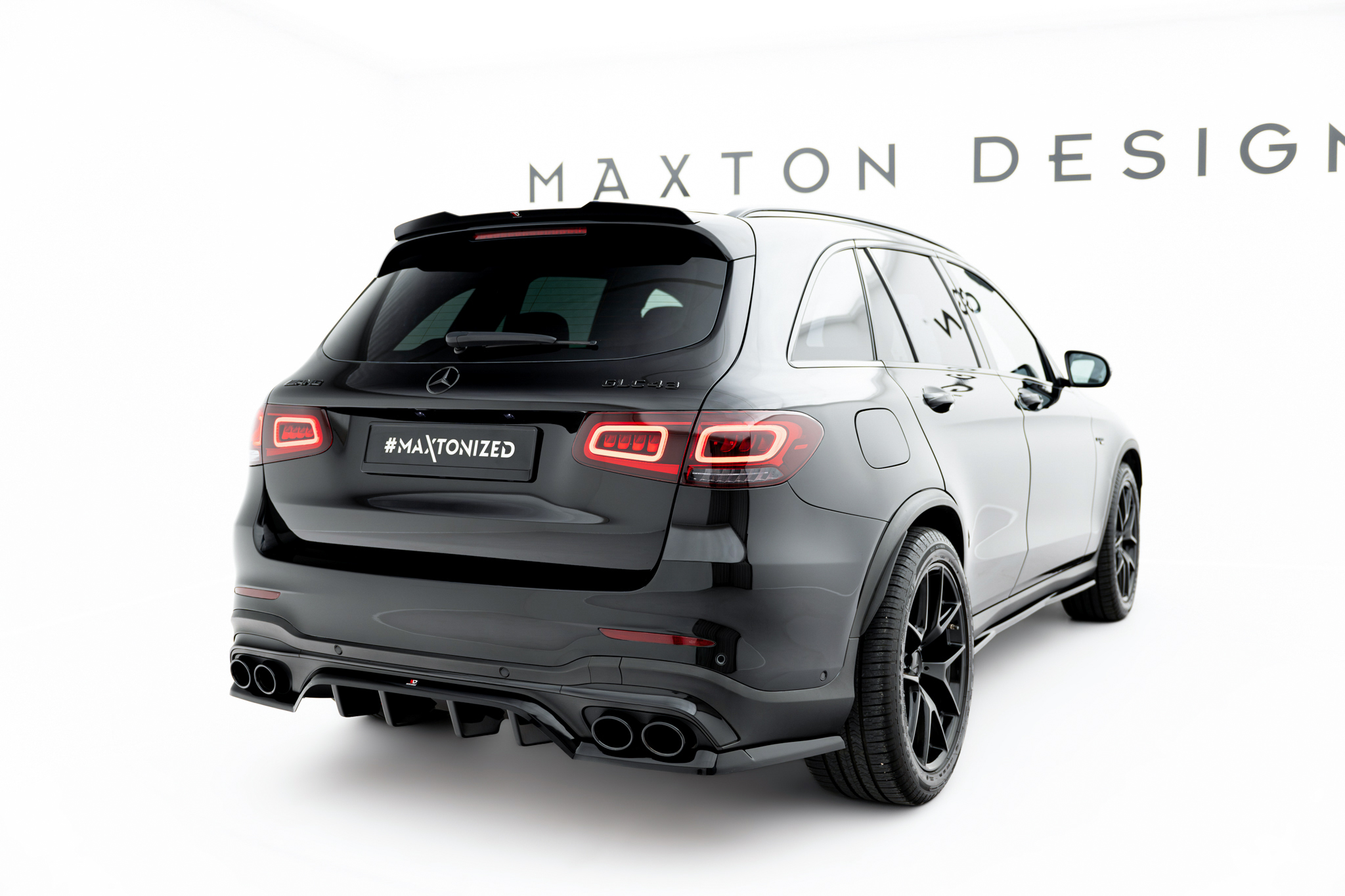 Heck Spoiler Aufsatz Abrisskante passend für Mercedes-AMG GLC 43 SUV X253 FL schwarz Hochglanz