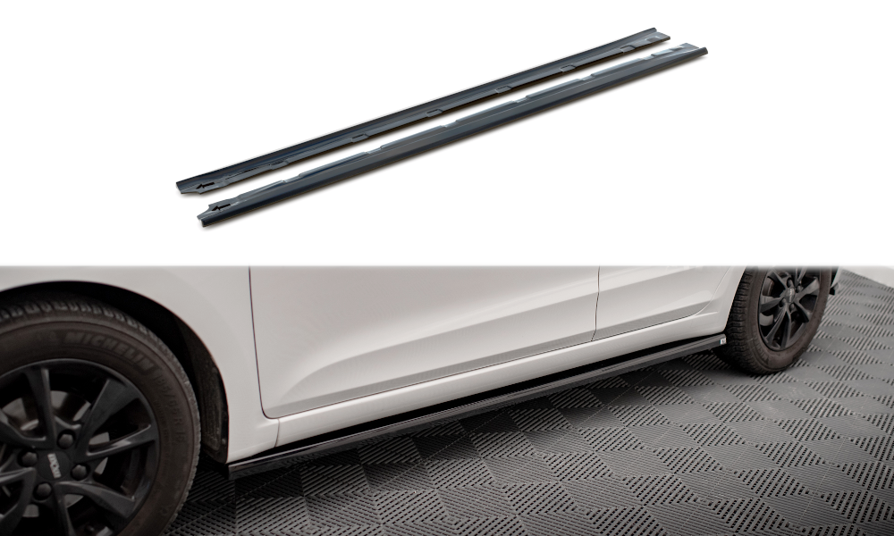 Street+ Seitenschweller Leisten passend für Hyundai I20 Mk2 FL schwarz Hochglanz