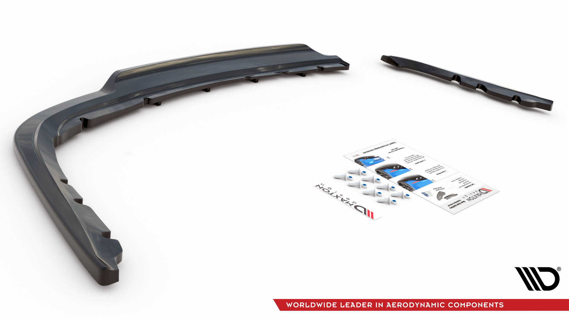 Street+ Mittlerer Diffusor RACE Heck Ansatz passend für BMW 3er Limousine E90 schwarz Hochglanz