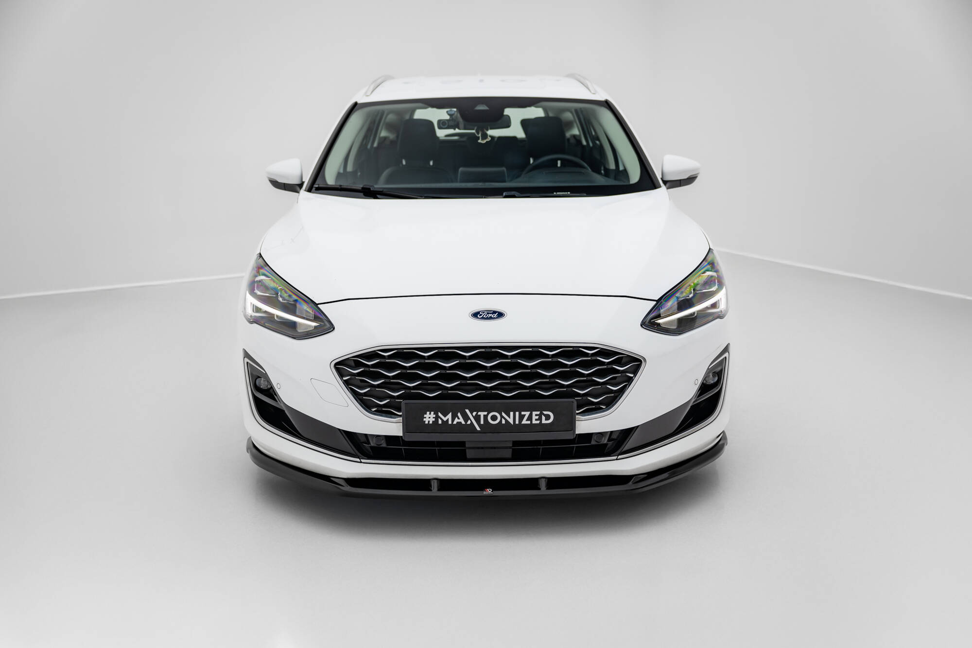 Street+ Spoilerlippe Front Ansatz V.1 passend für Ford Focus Vignale Mk4 schwarz Hochglanz