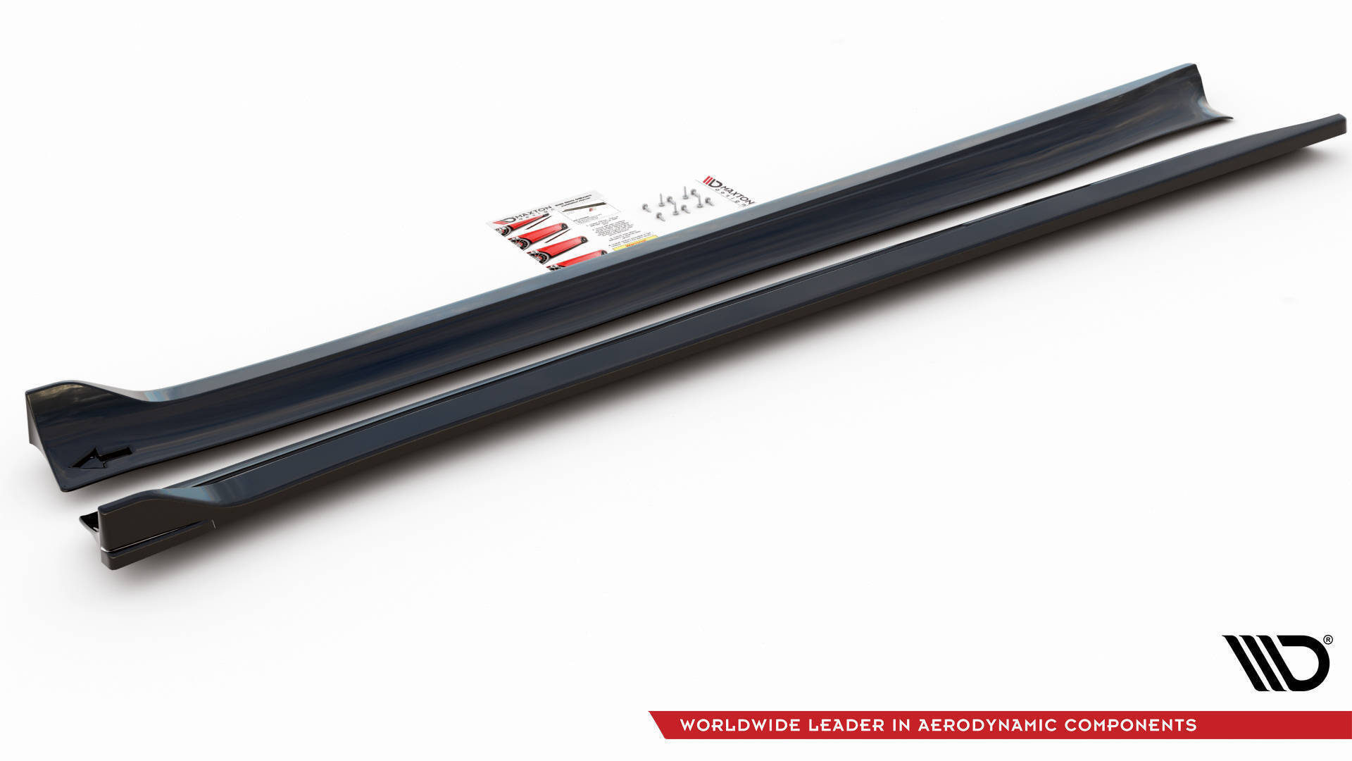Seitenschweller Ansatz Paar V.3 passend für Tesla Model 3 Performance Mk1 FL schwarz Hochglanz