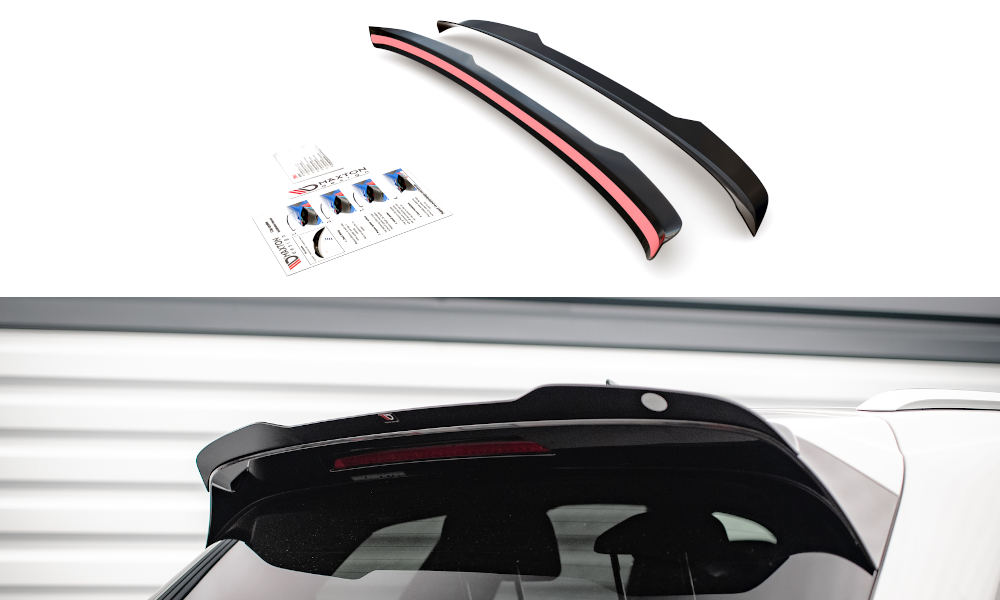Heck Spoiler Aufsatz Abrisskante passend für VW Touareg R-Line Mk3 schwarz Hochglanz