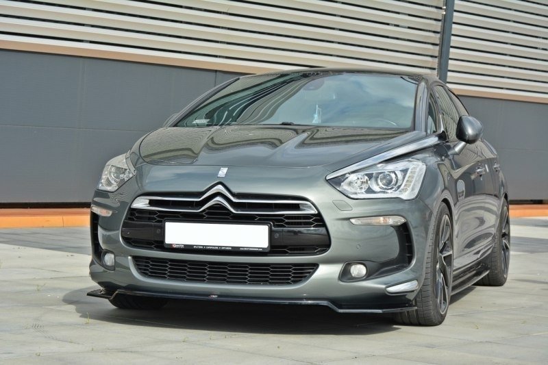 Street+ Spoilerlippe Front Ansatz V.1 passend für Citroen DS5 schwarz Hochglanz