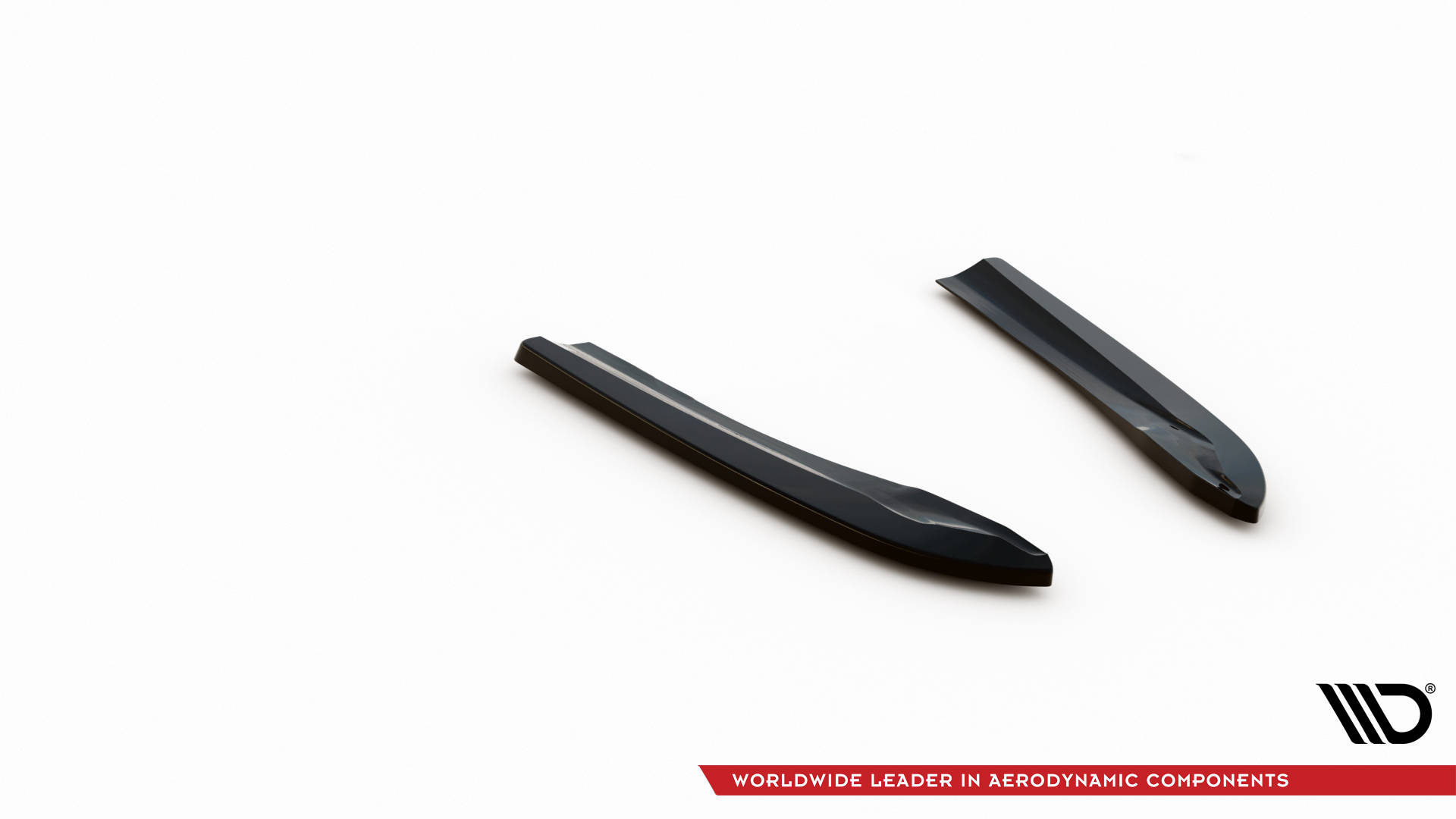 Street+ Heck Ansatz Flaps passend für Mercedes C Coupe / Limousine / Kombi AMG-Line C204 / W204 FL / S204 FL schwarz Hochglanz
