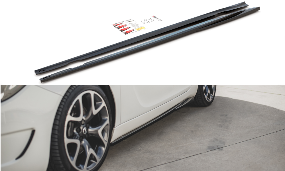 Street+ Seitenschweller Leisten passend für Opel Insignia Mk. 1 OPC schwarz Hochglanz