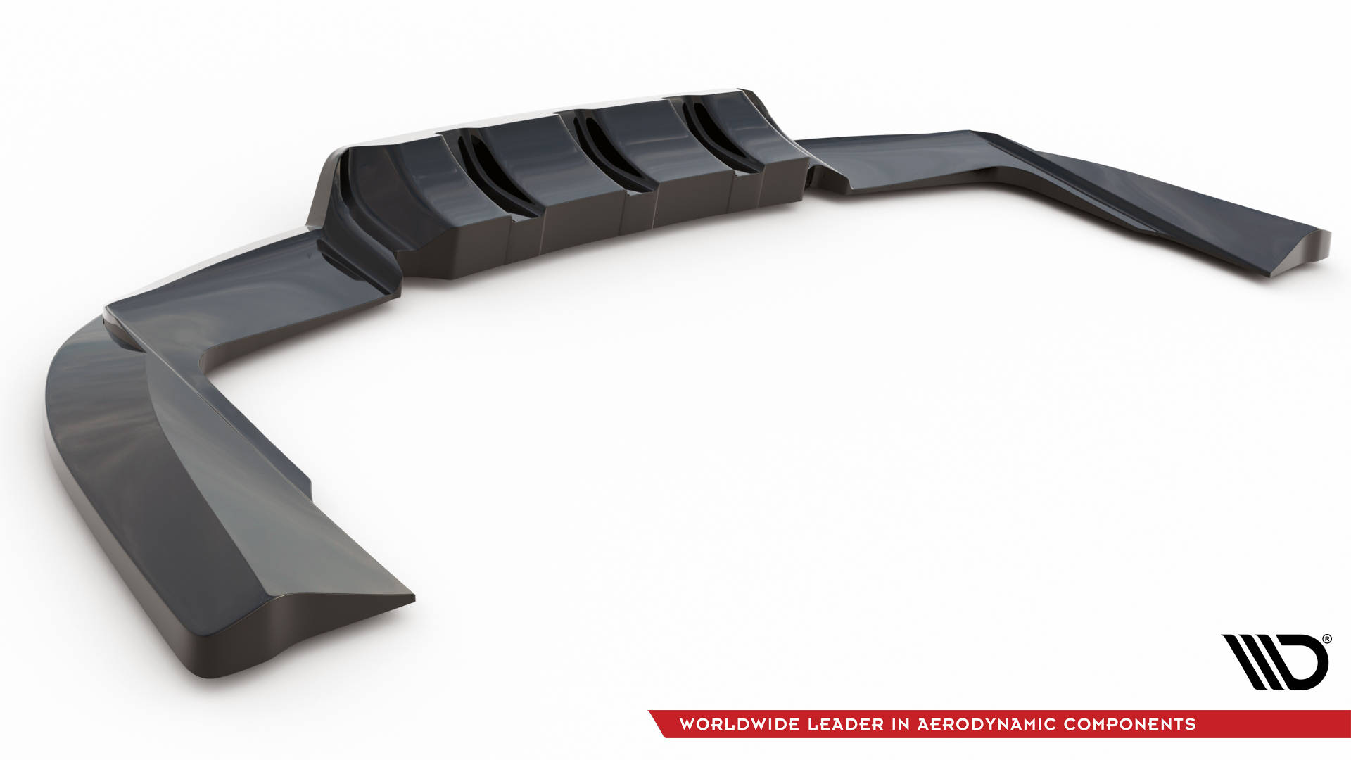 Street+ Mittlerer Diffusor RACE Heck Ansatz passend für Land Rover Range Rover Sport SVR Mk2 schwarz Hochglanz