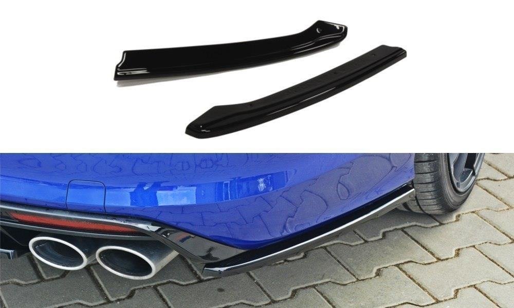 Heck Ansatz Flaps Diffusor für VW Golf 7 R Variant schwarz Hochglanz