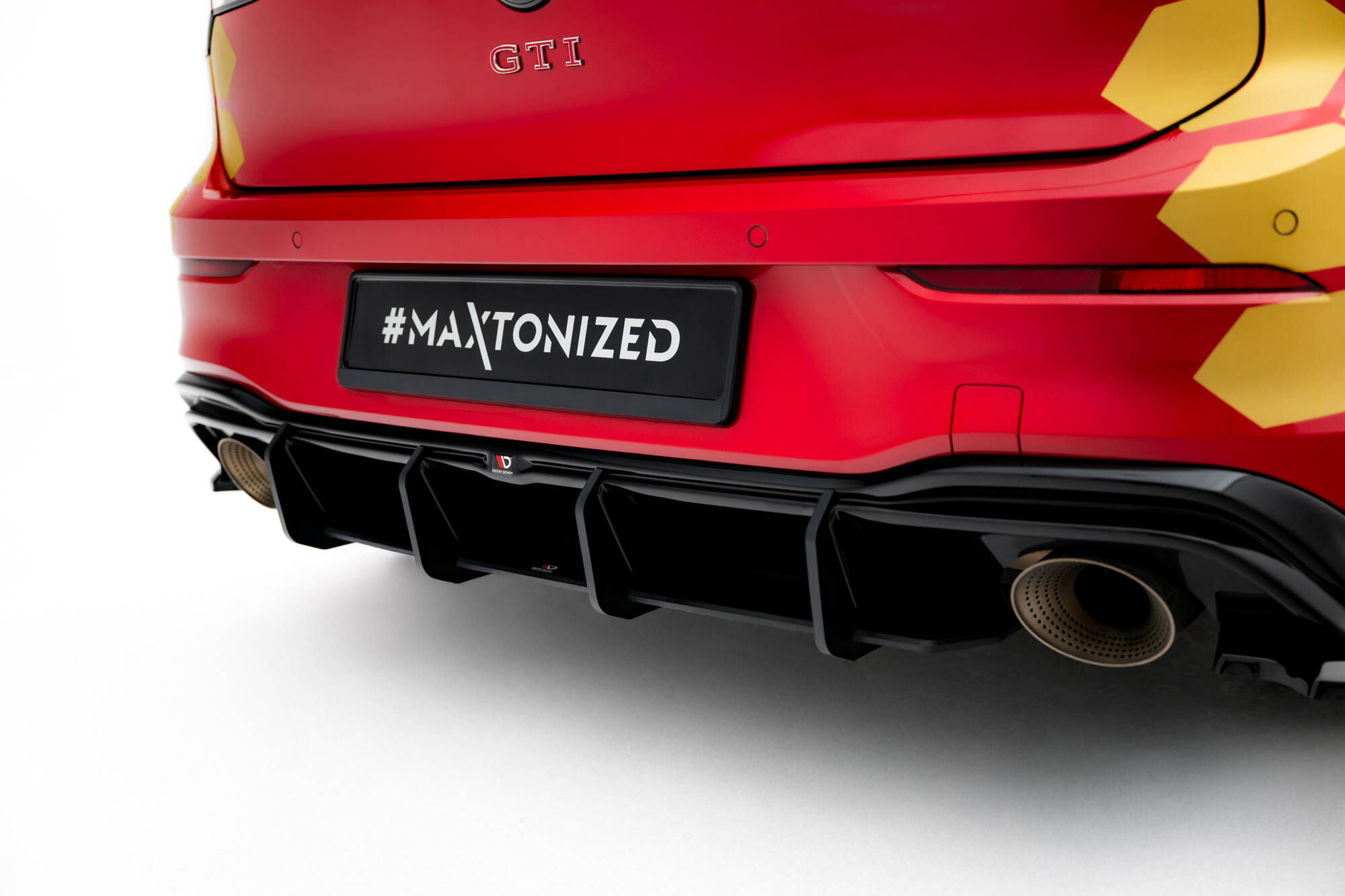 Street Pro Heckschürze Heck Ansatz Diffusor V.1 passend für VW Golf GTI Clubsport Mk8 FL