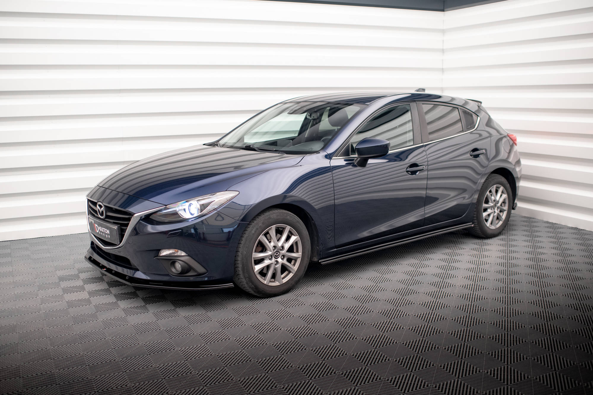 Seitenschweller Ansatz für Mazda 3 BN Mk3 schwarz Hochglanz