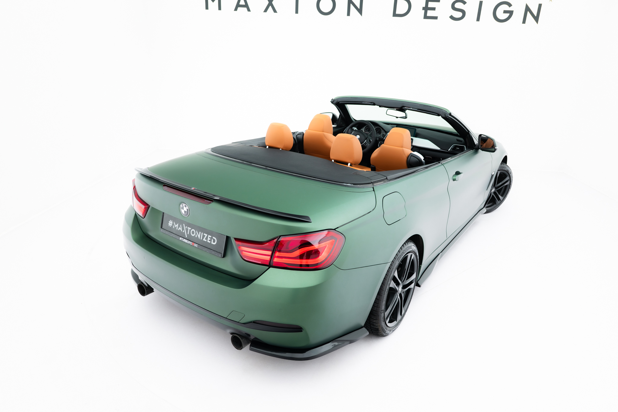 Street+ Heck Ansatz Flaps passend für BMW 4er Cabrio / Coupe F33 / F32 schwarz Hochglanz