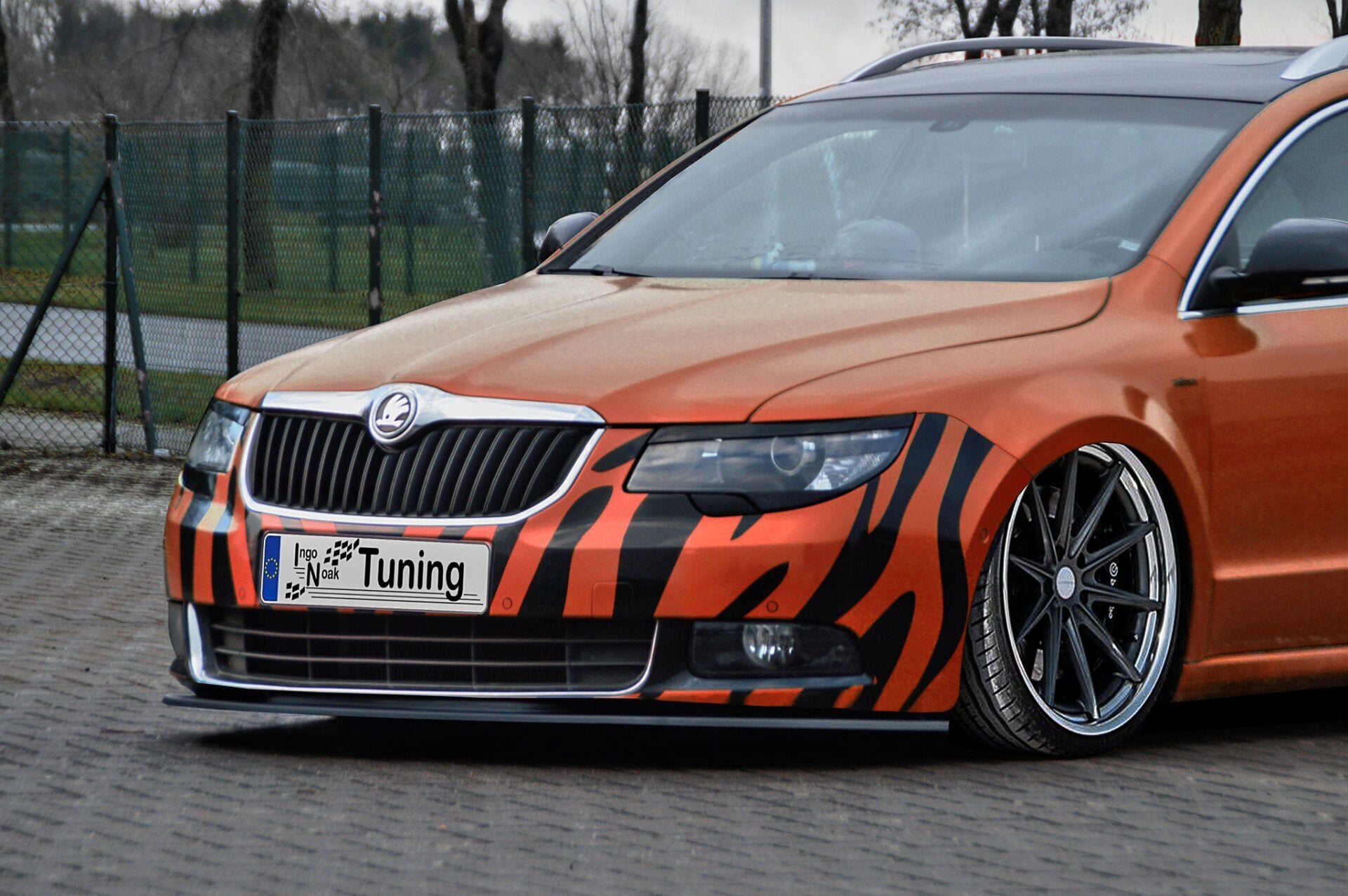 Spoilerschwert Cuplippe für Skoda Superb 3T OHNE Styling Paket (Schwarz Matt)